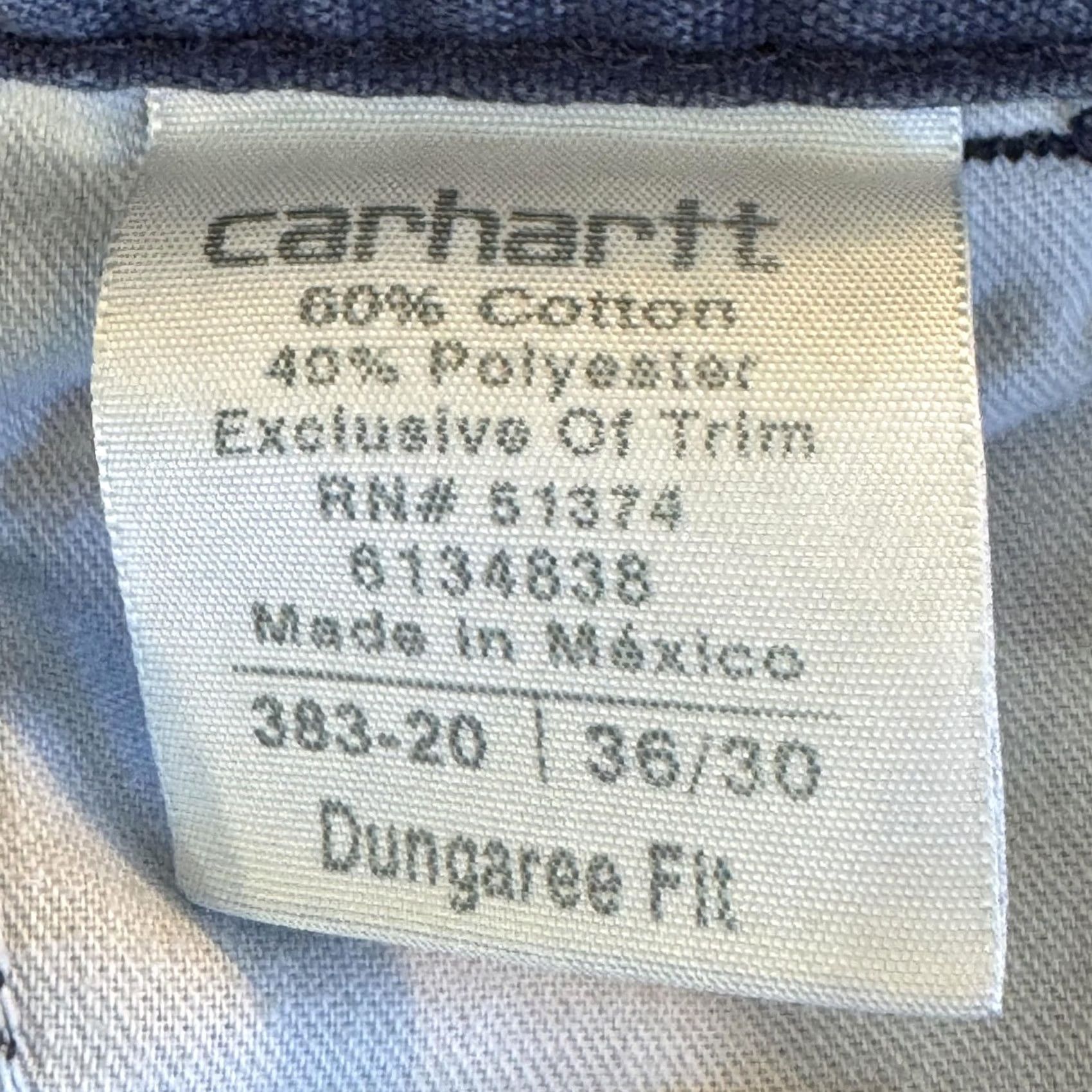 Carhartt VINTAGE Carhartt Work Pants Mens 36x30 Blue Dungaree Fit Carpenter Utility 383-20 Zipper Size US 36 / EU 52 - 5 Thumbnail