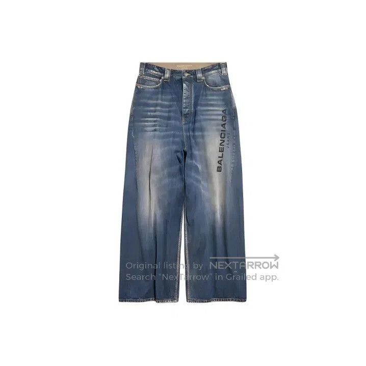 Balenciaga Balenciaga SS25 Embroidered Straight-Leg Denim Pants. Size US 27 - 1 Thumbnail
