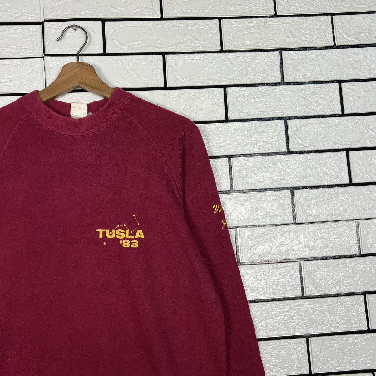 Vintage 1983 TUSLA Big Logo Volleball Crewneck Sweatshirt #4002-C182 Size US S / EU 44-46 / 1 - 8 Thumbnail