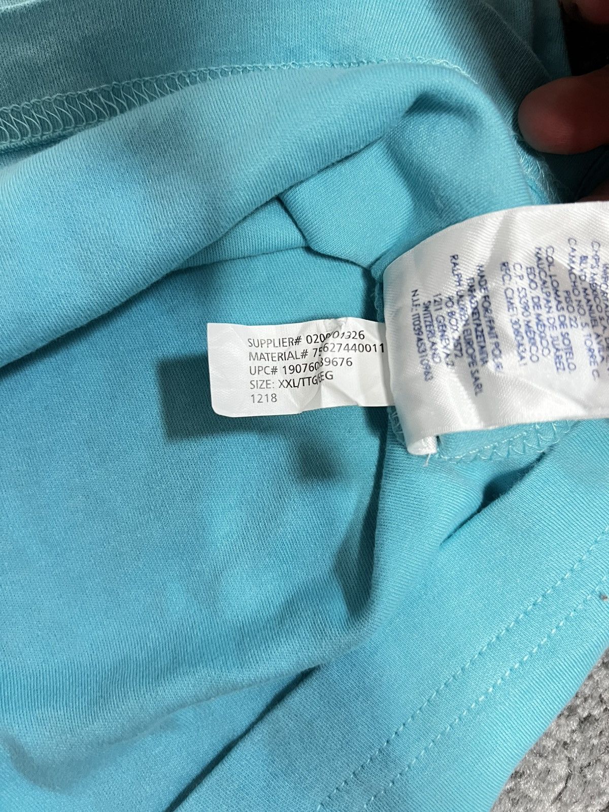 Chaps Ralph Lauren × Designer × Vintage Chaps Vintage Polo Shirt Custom Fit Baby Blue Size US XL / EU 56 / 4 - 4 Thumbnail