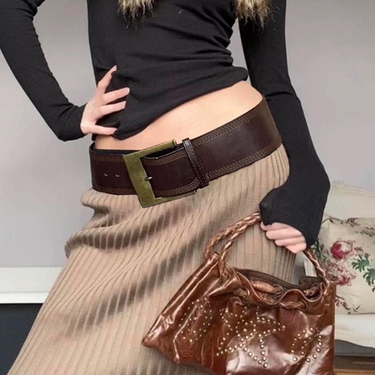 Japanese Brand Y2K Chunky Oversized Buckle Boho Belt Size ONE SIZE - 3 Thumbnail