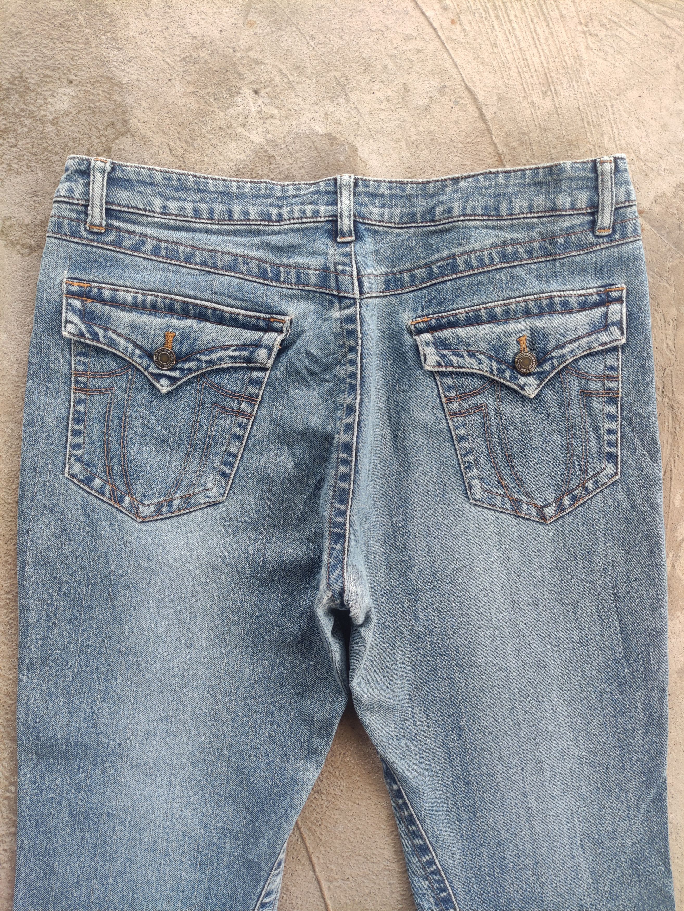 Japanese Brand Vintage Japanese Flare Jean Distressed Faded Denim Pants Size US 35 - 10 Thumbnail
