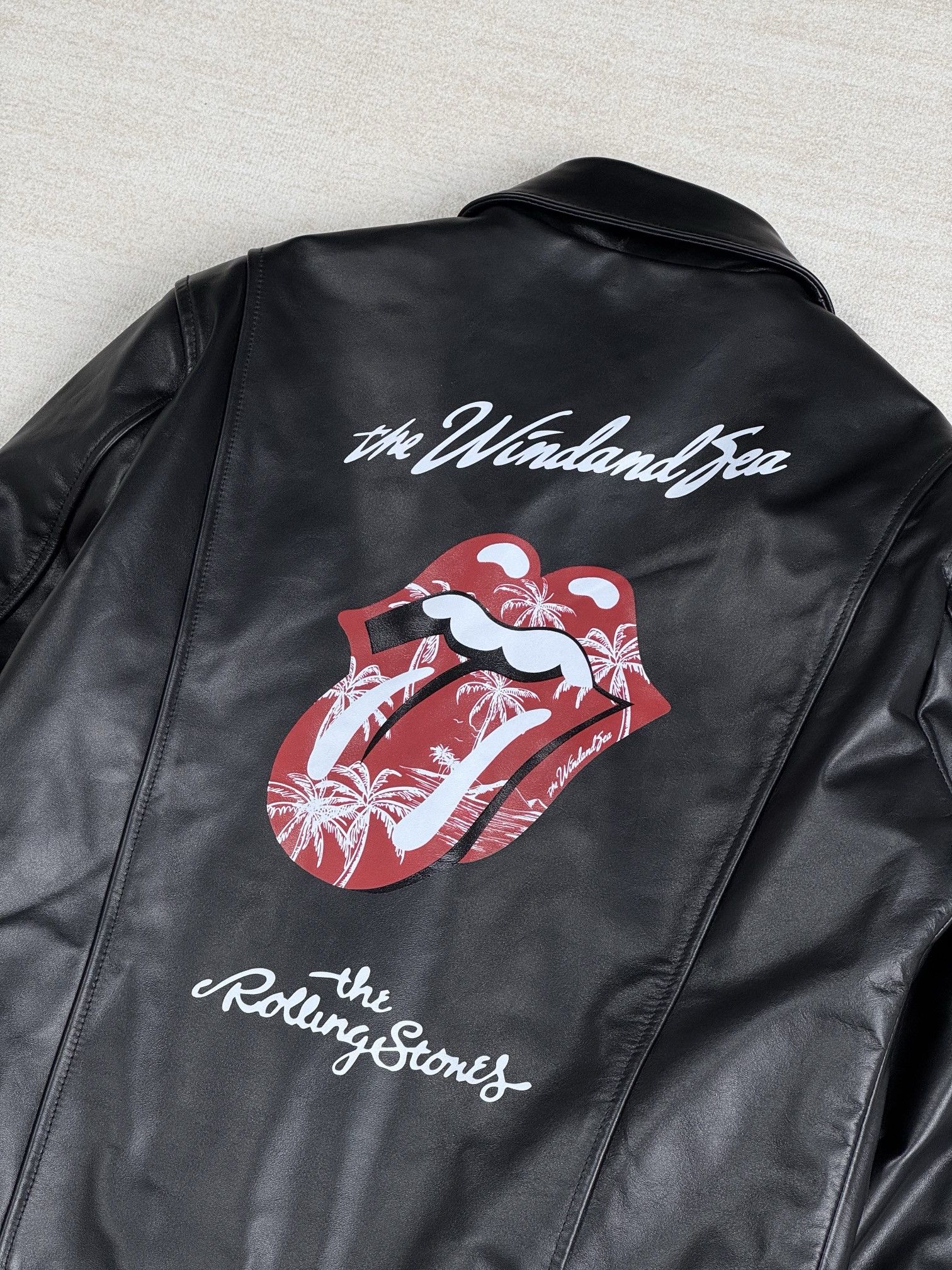 Japanese Brand × The Rolling Stones wind and sea rolling stone leather biker jacket Size US S / EU 44-46 / 1 - 6 Thumbnail