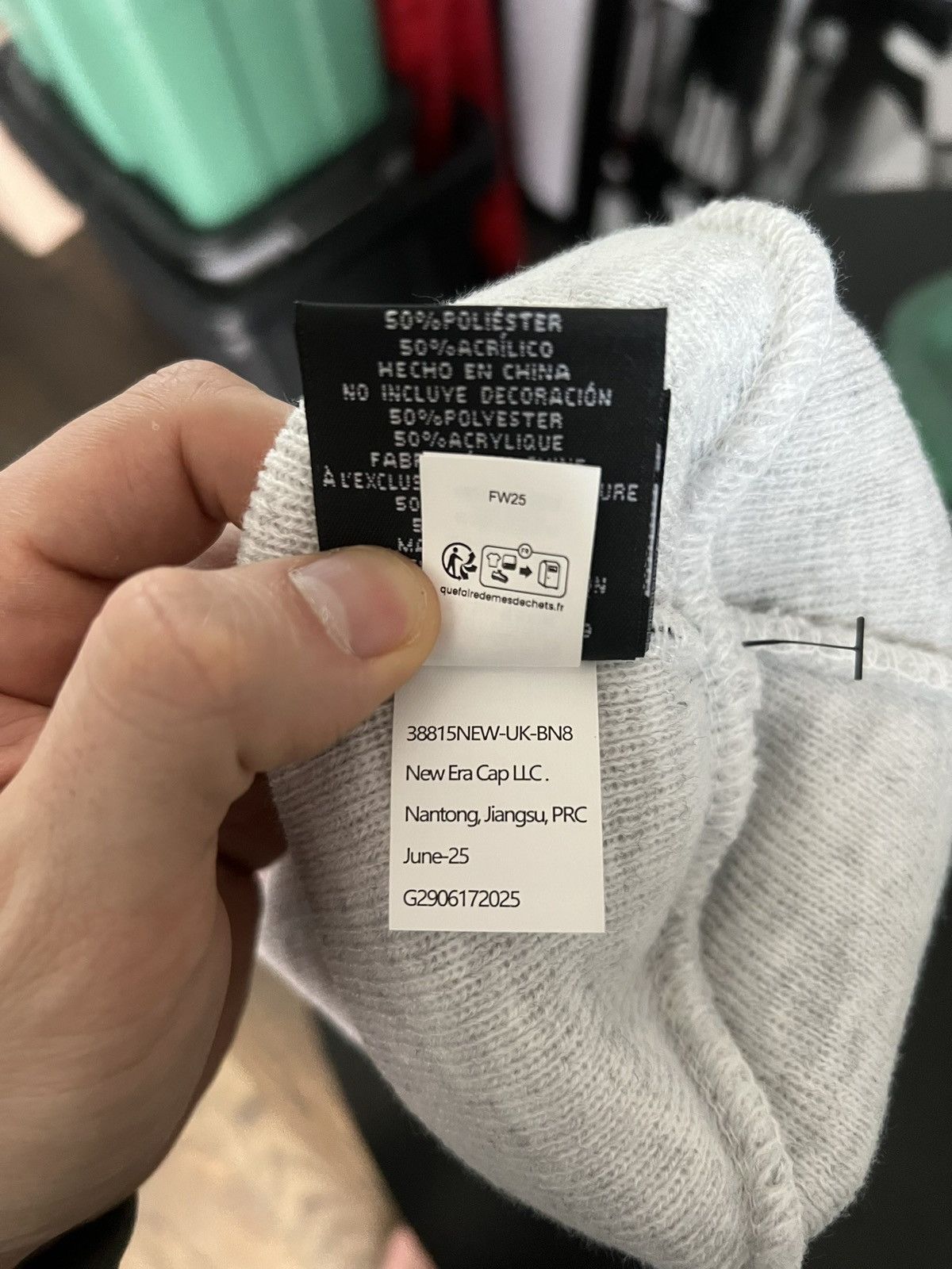 Supreme Supreme New Era Classic Logo London Shop Beanie Ash Grey Size ONE SIZE - 9 Thumbnail
