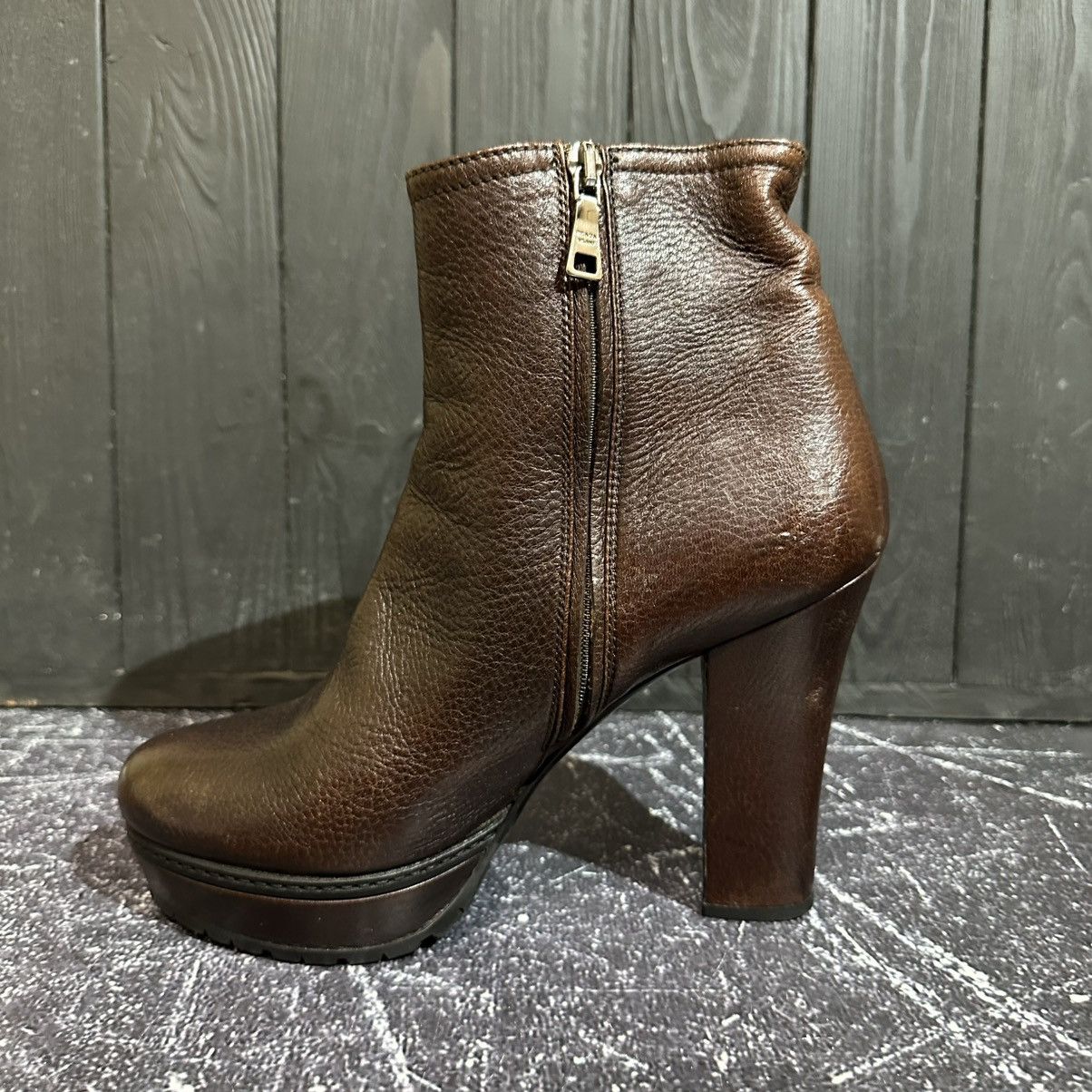 Prada PRADA women’s Leather Ankle Boots Size 39 Size US 9 / IT 39 - 15 Thumbnail