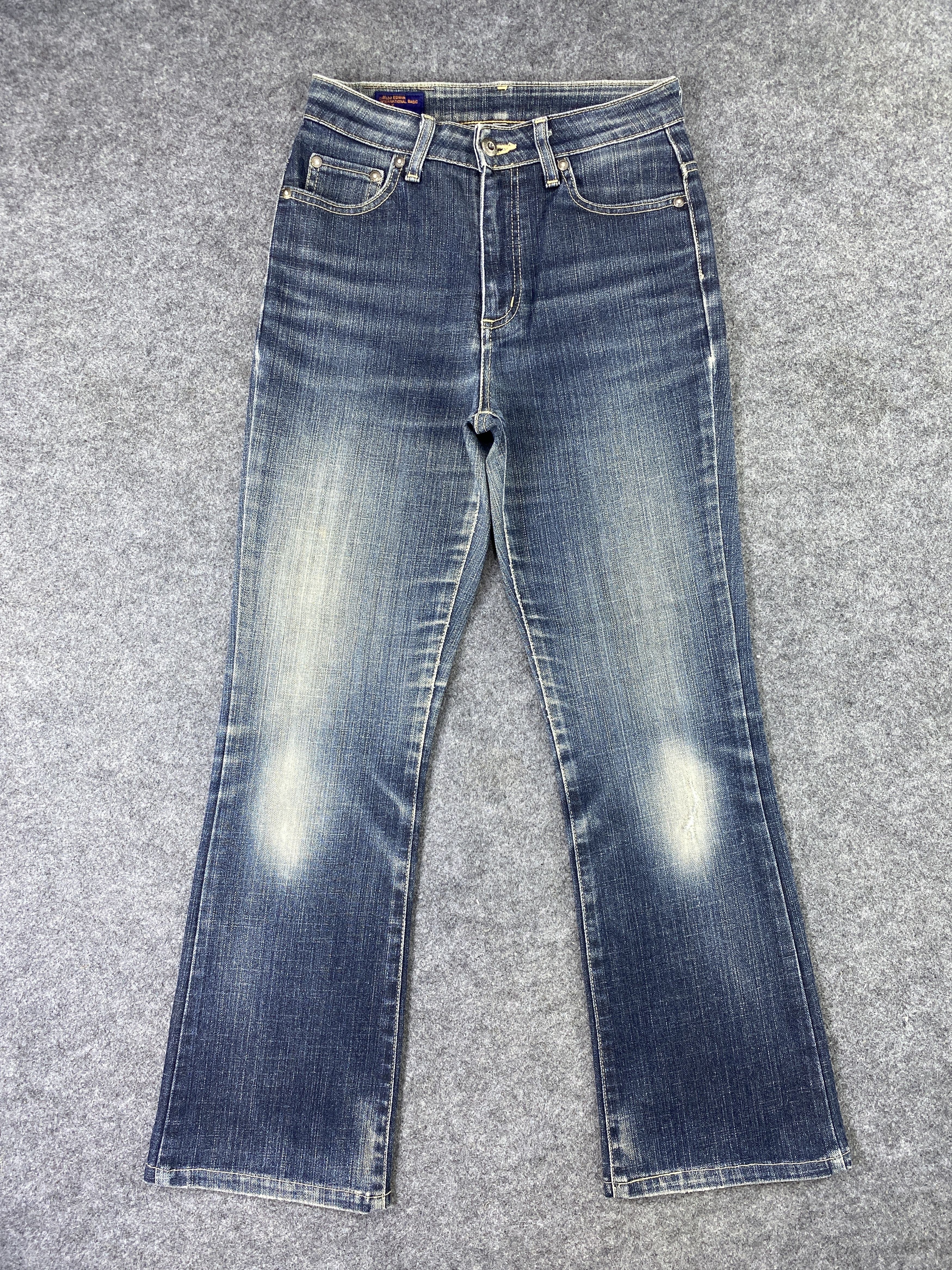 Edwin Vintage Edwin Distressed Wash Flare Jeans - J1076 Size 26" / US 2 / IT 38 - 1 Thumbnail
