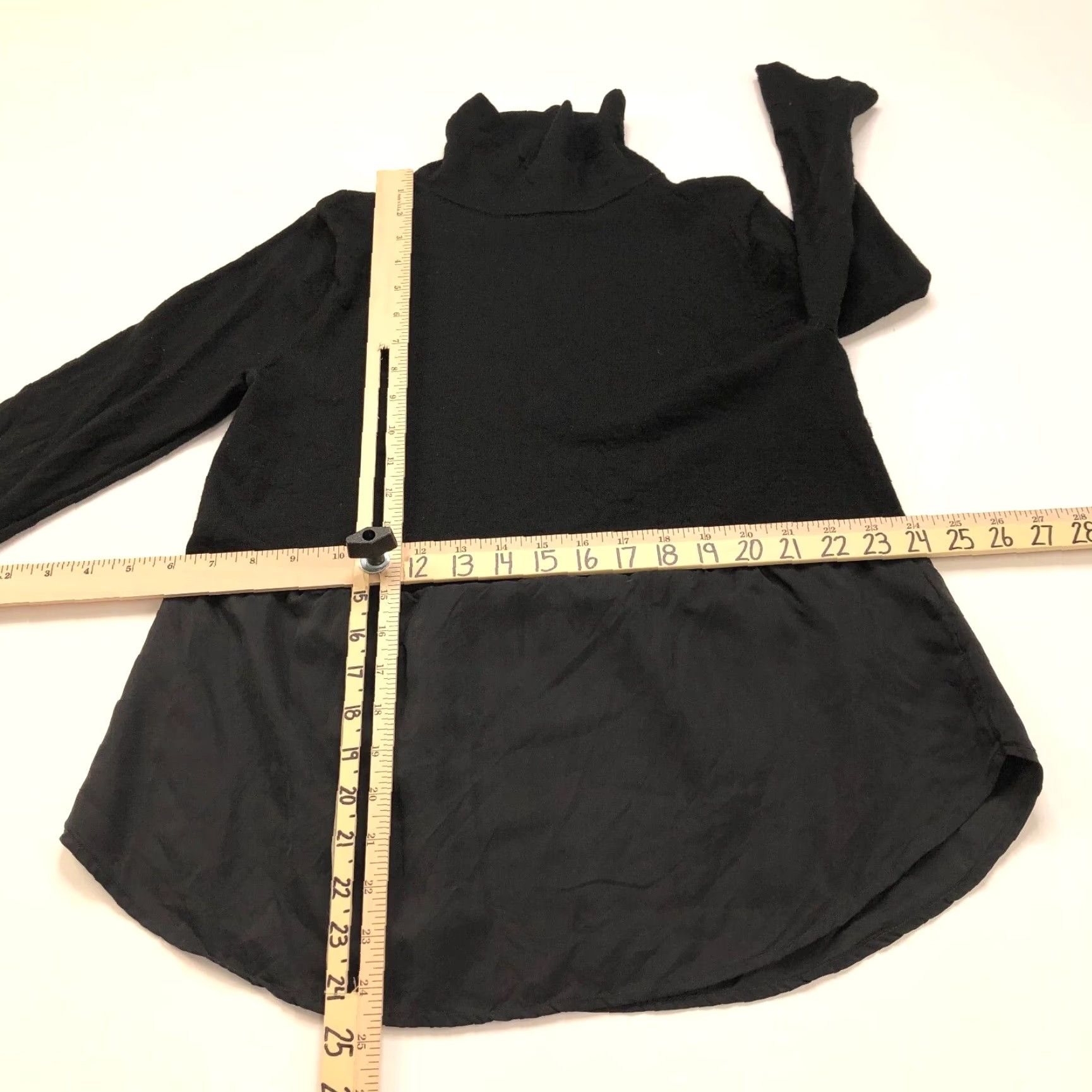 Cos COS Sweater Womens S Turtleneck Pullover 100% Wool Two Tone Lightweight Black Slim Fit Knit Pullover Casual Mens Womens Size S / US 4 / IT 40 - 3 Thumbnail