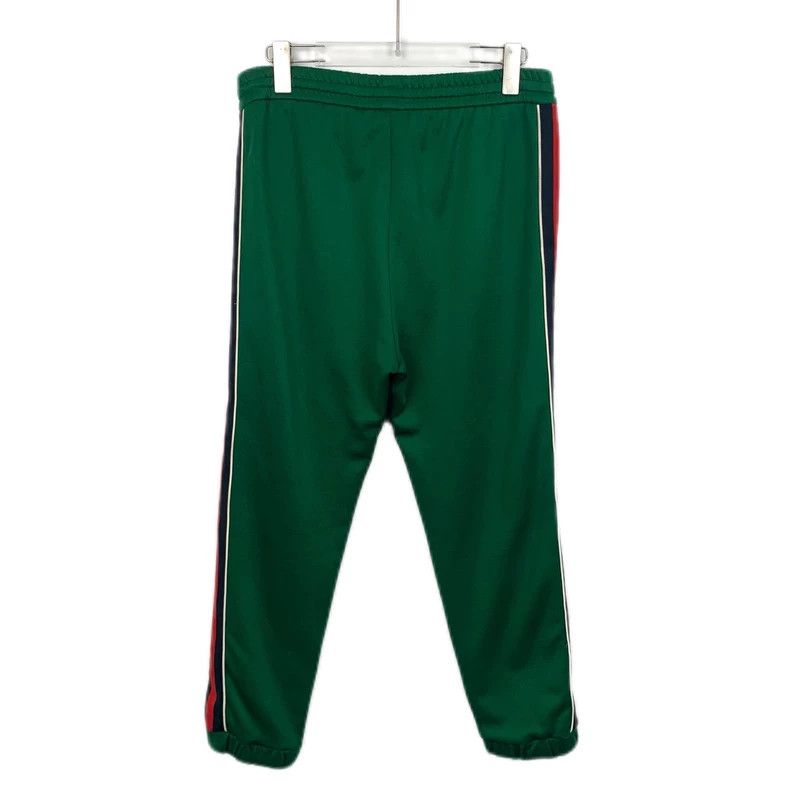 Gucci Gucci Size M Green striped elastic waist drawstring sports Size US 26 / EU 42 - 2 Thumbnail