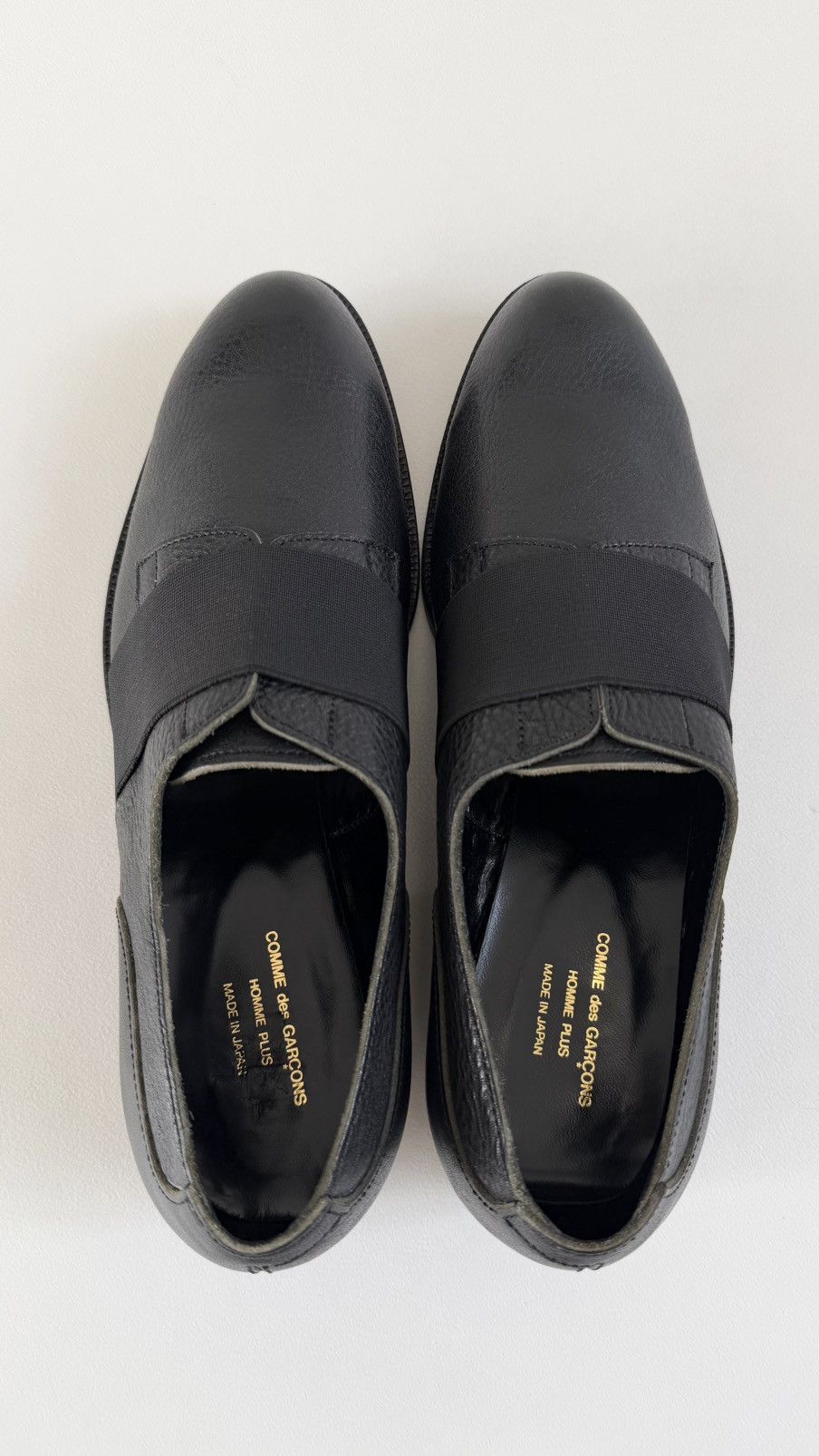 Comme des Garcons Black Leather ‘Elastic Strap’ Derby Shoes Size US 9 / EU 42 - 12 Thumbnail