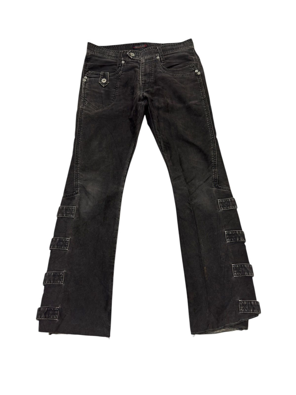 Morgan Homme Japanese brand x Morgan Homme strap bondage flared trousers Size US 31 - 4 Thumbnail