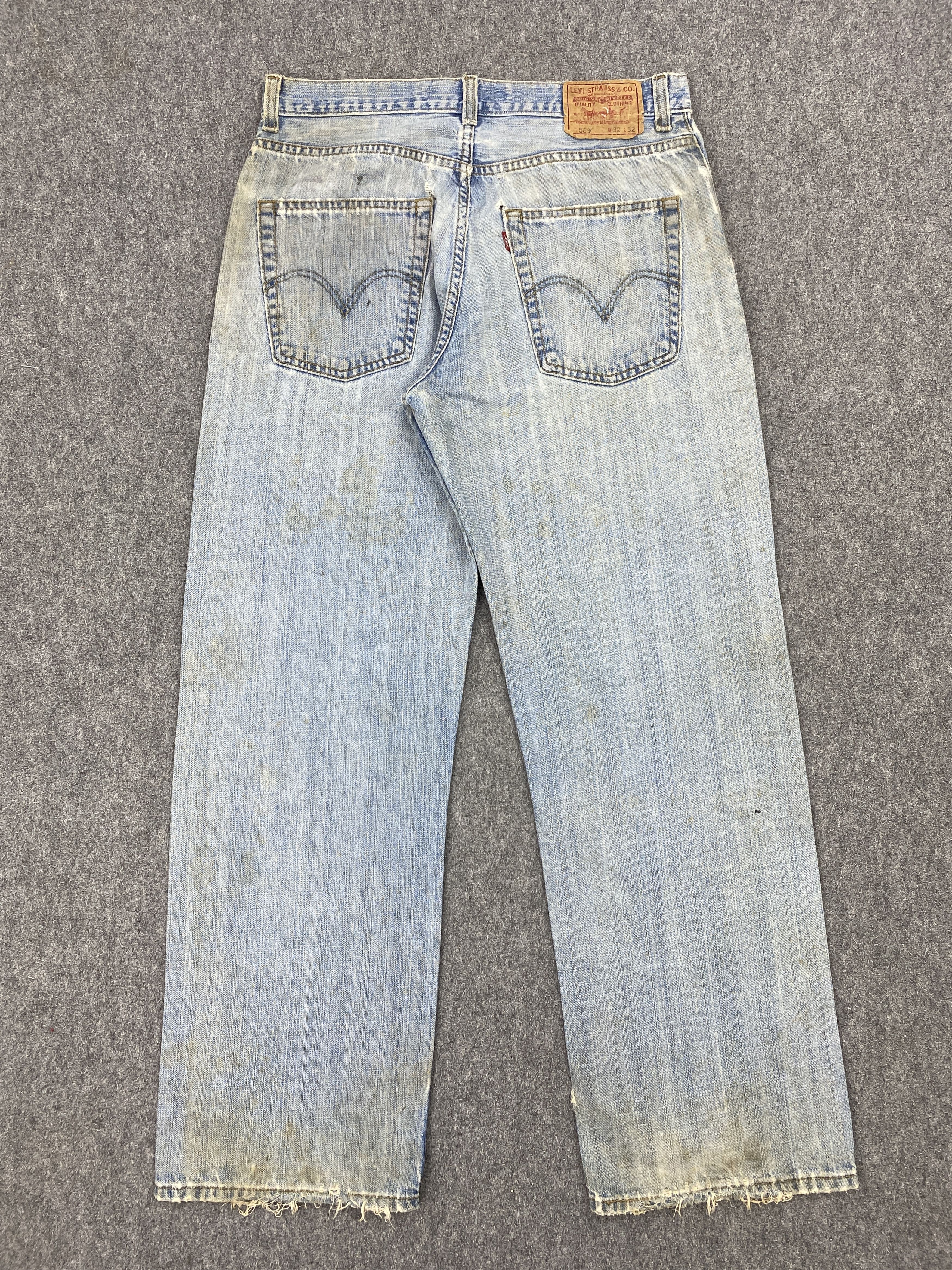 Levi's × Vintage Distressed Vintage Levis 569 Faded Blue Jeans Size US 33 - 3 Thumbnail