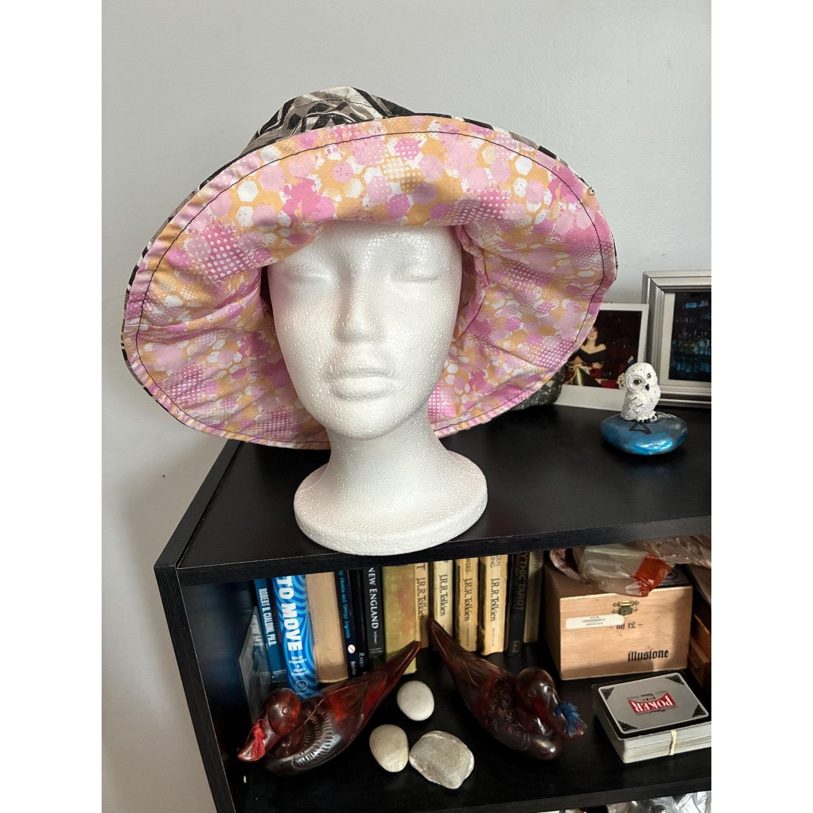 Other Bucket Hat Medium | Tribal Print with Pink Floral Lining Size ONE SIZE - 10 Thumbnail