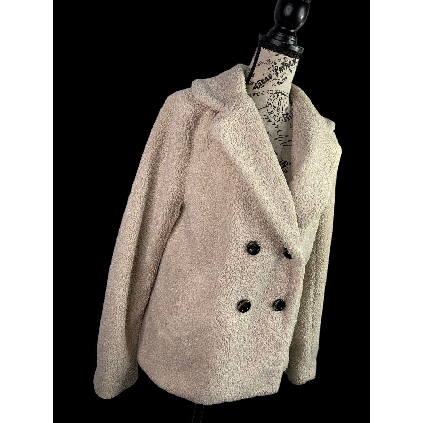 Sanctuary Anthropologie Sanctuary Women's Small Faux Fur Jacket Cream Size S / US 4 / IT 40 - 3 Thumbnail
