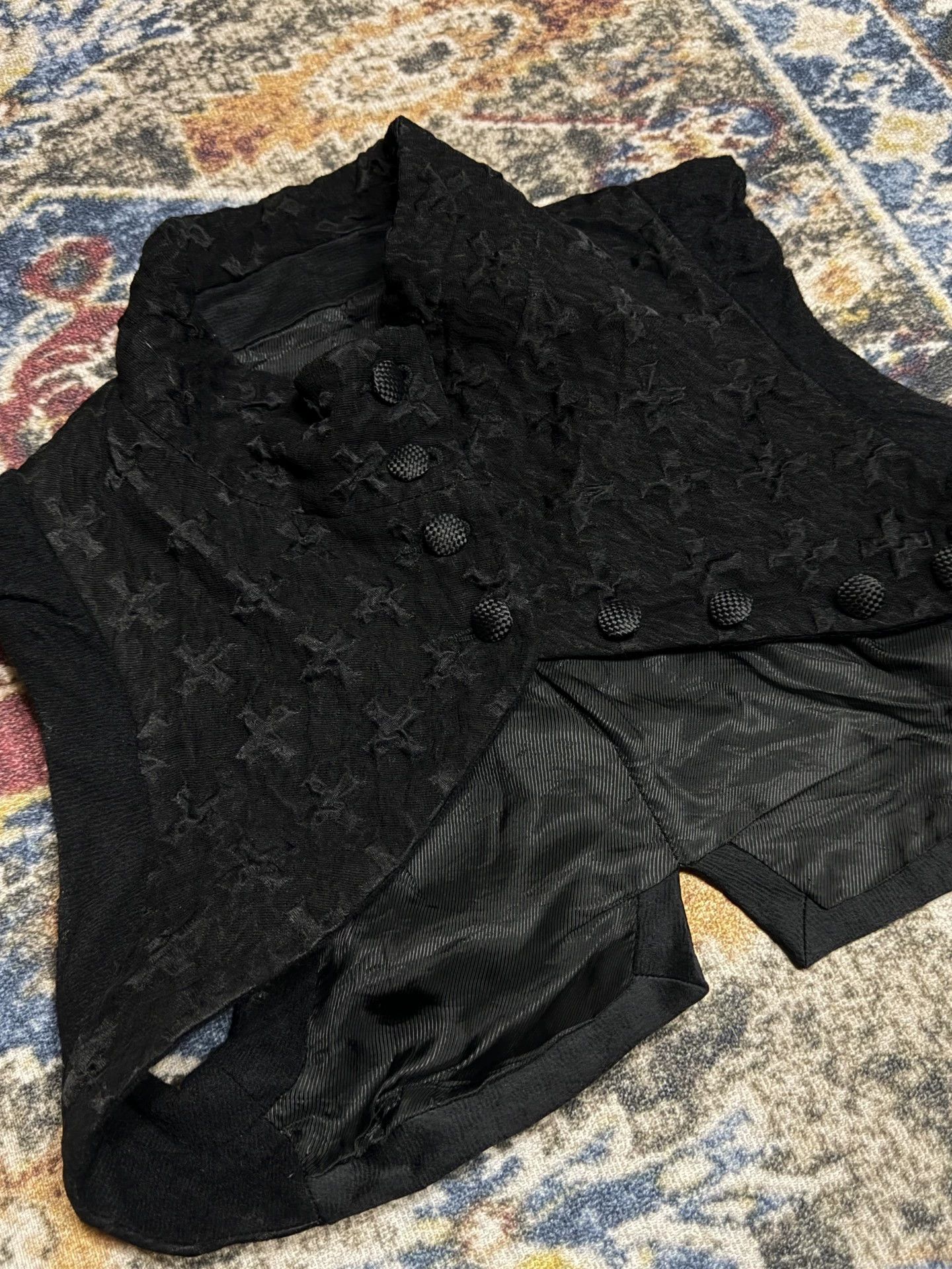 Ann Demeulemeester Ann demeulemeester black embroidered short vest. Size S / US 4 / IT 40 - 4 Thumbnail