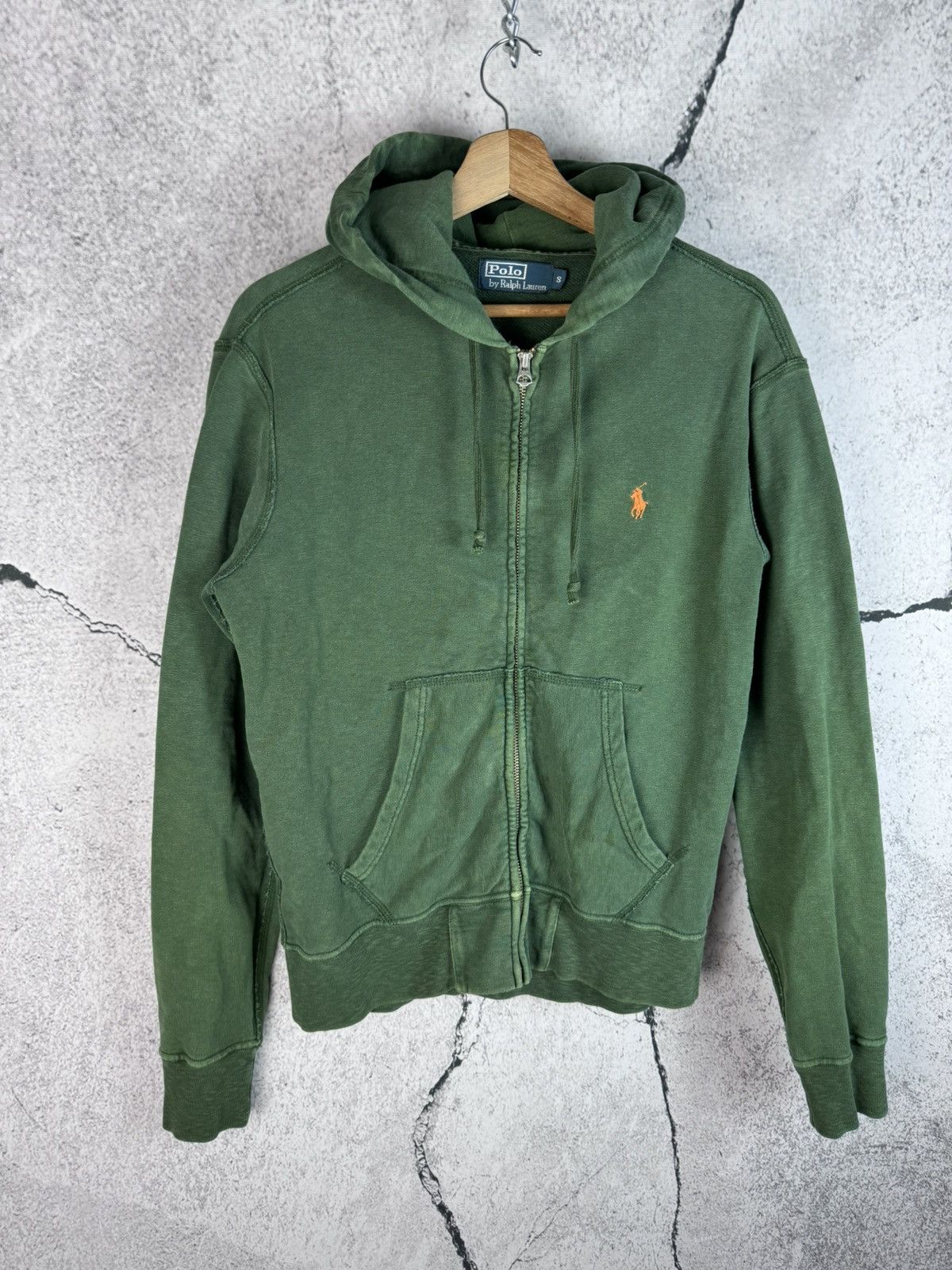Polo Ralph Lauren Y2K distressed Polo Ralph Lauren Faded Zip Hoodie 90s Size US S / EU 44-46 / 1 - 1 Thumbnail