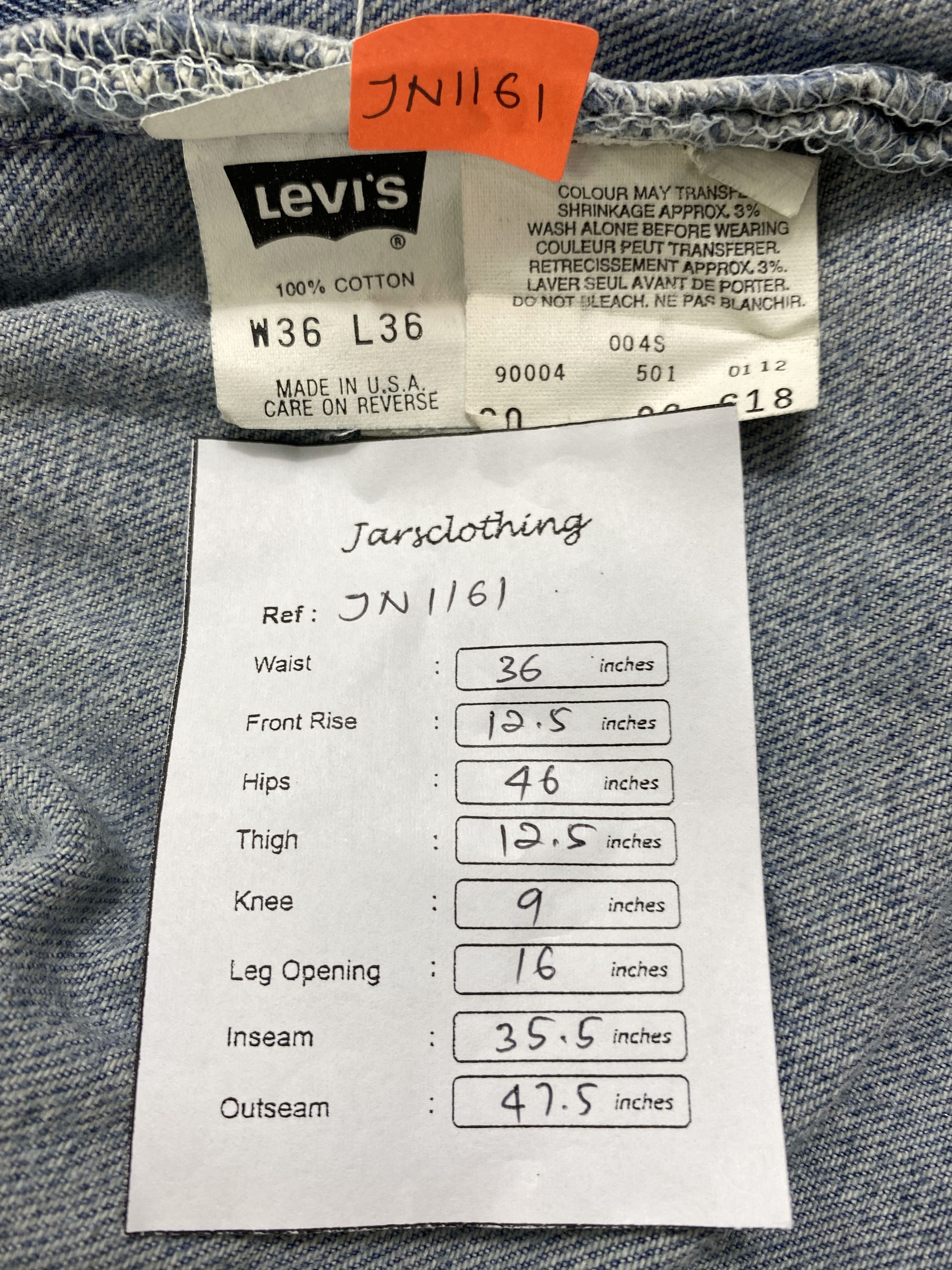 Levi's Ripped Blue Vintage Levi's 501 USA 36x35.5 Denim -JN1161 Size US 36 / EU 52 - 8 Thumbnail