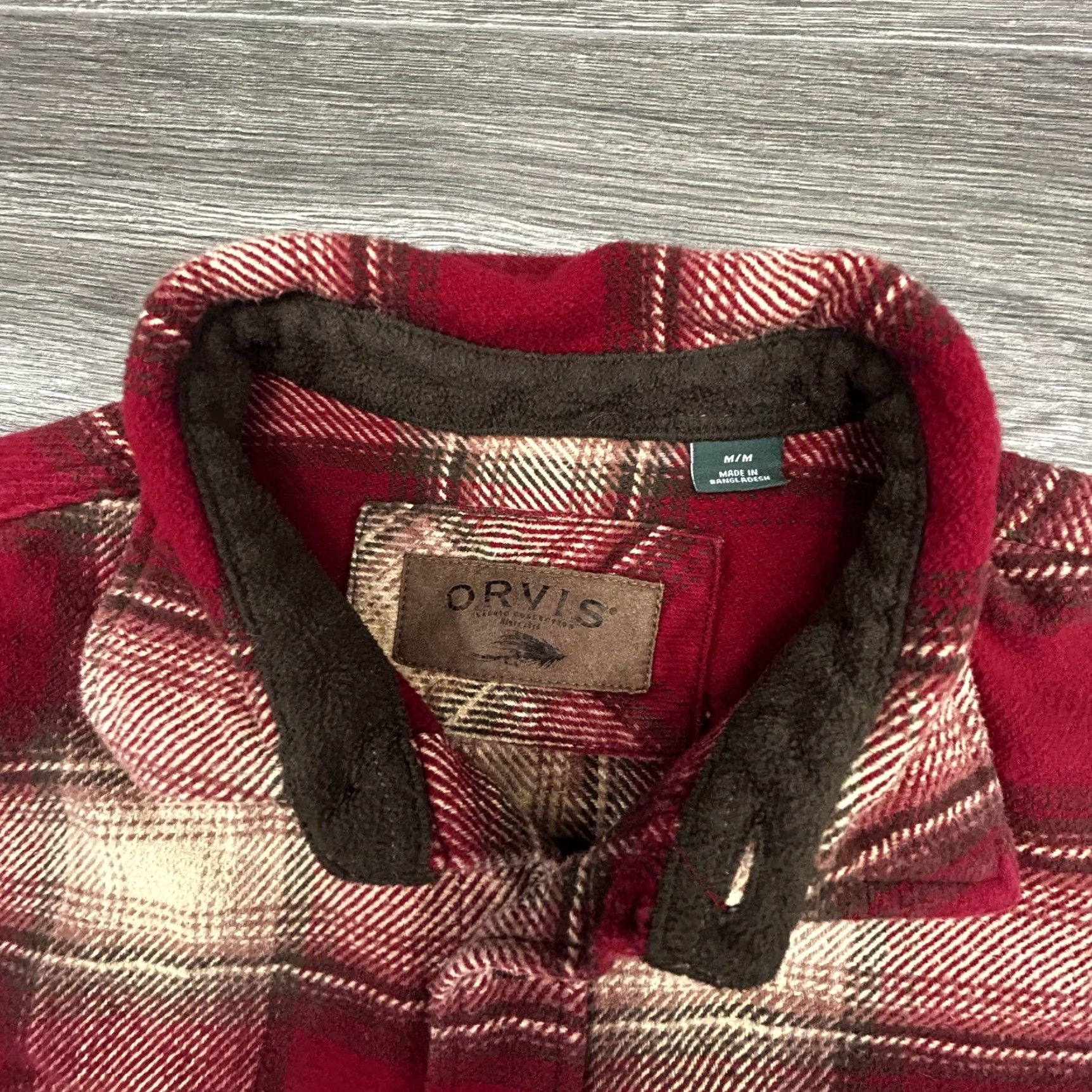 Orvis Orvis Shirt Jacket Mens Medium Red Plaid Flannel Lined Insulated Warm Outdoor Featured Pockets Button Front Casual Workwear Jacket Size US M / EU 48-50 / 2 - 6 Thumbnail