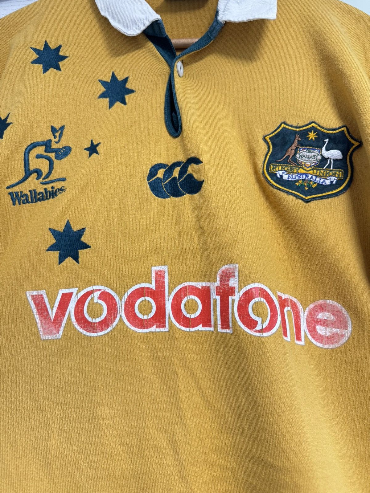 Canterbury of New Zealand Vintage Australia Wallabies 2000-2002 Rugby Jersey CCC Shirt Size US L / EU 52-54 / 3 - 6 Thumbnail