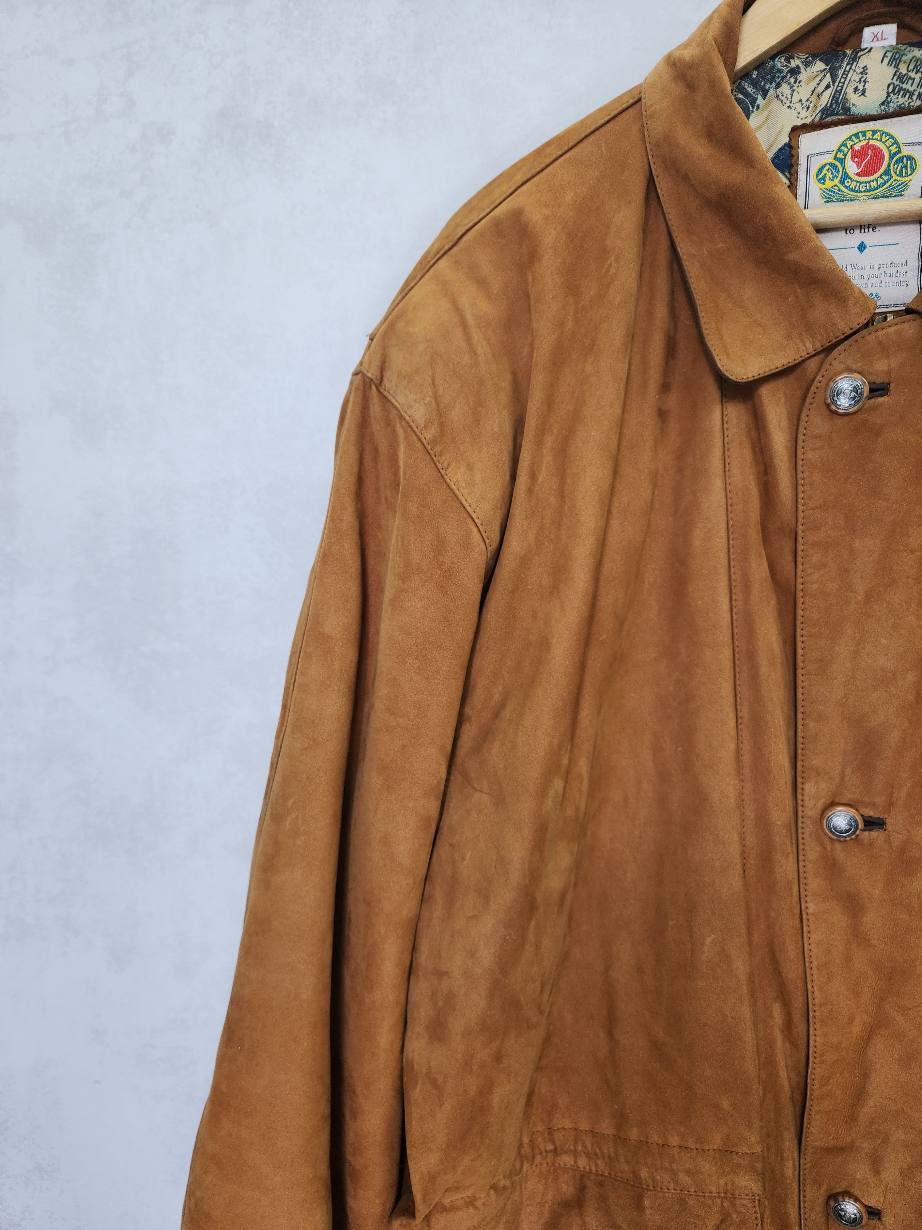 Fjallraven Rare Vintage 80s Fjallraven Fjällräven leather brown jacket Size US XL / EU 56 / 4 - 5 Thumbnail