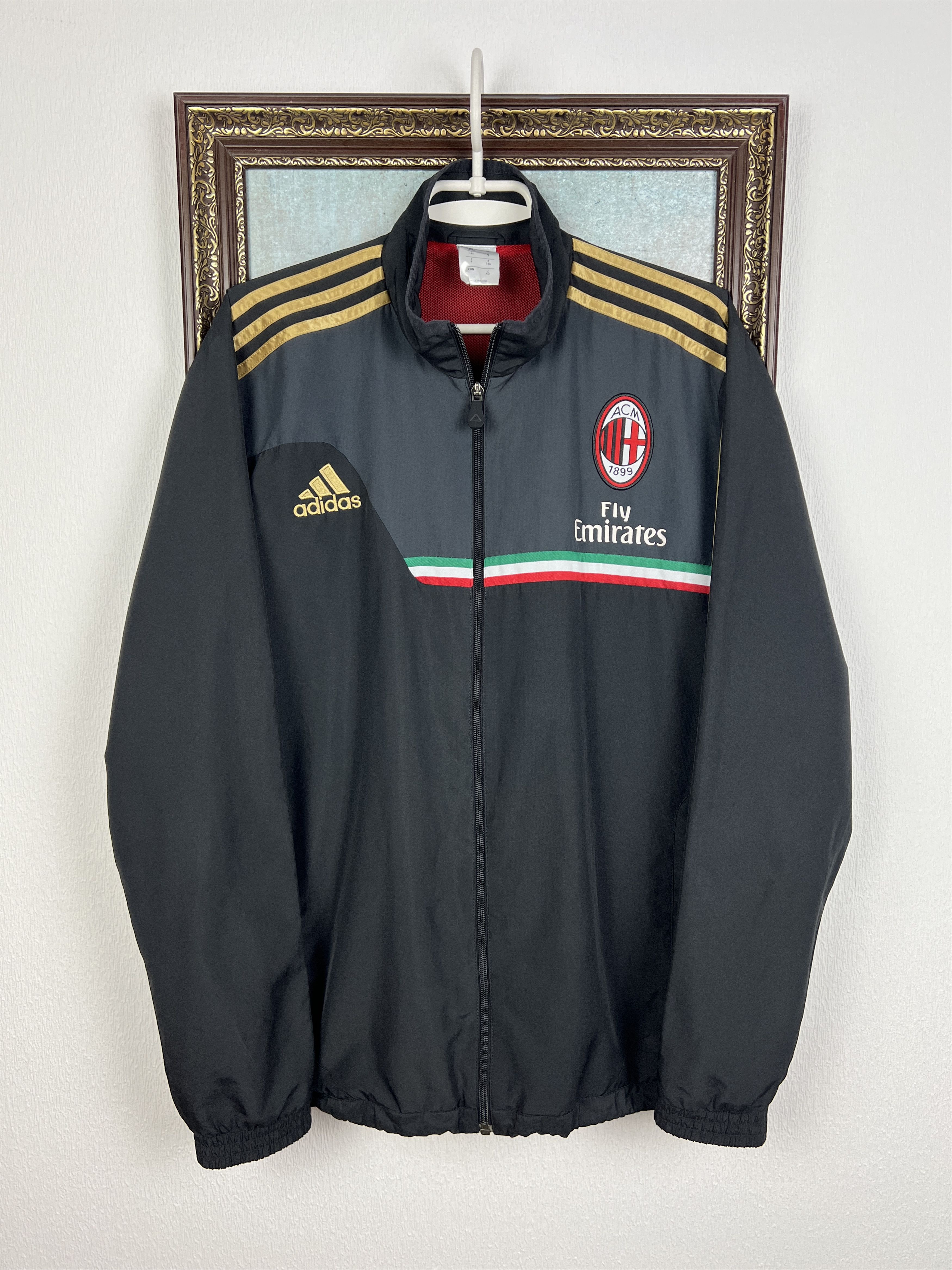 Adidas Vintage AC Milan Football Jacket Soccer Track Top Zip Maglia Size US L / EU 52-54 / 3 - 1 Thumbnail
