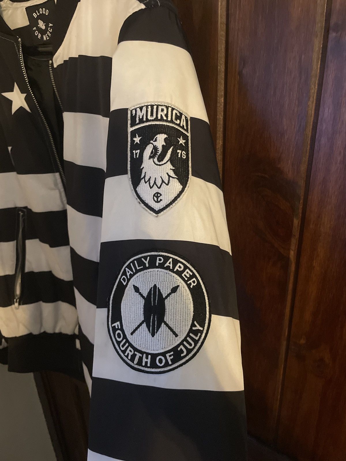 Daily Paper Blood for mercy bomber (USA flag/ black white