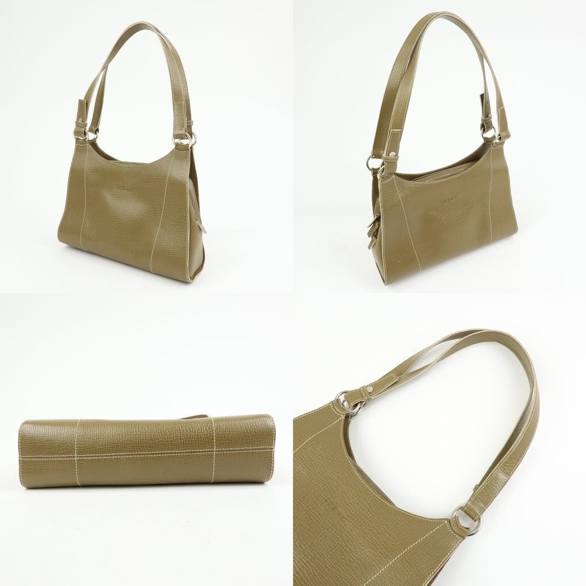 Loewe Loewe Logo Calfskin Shoulder Bag Green Size ONE SIZE - 3 Thumbnail