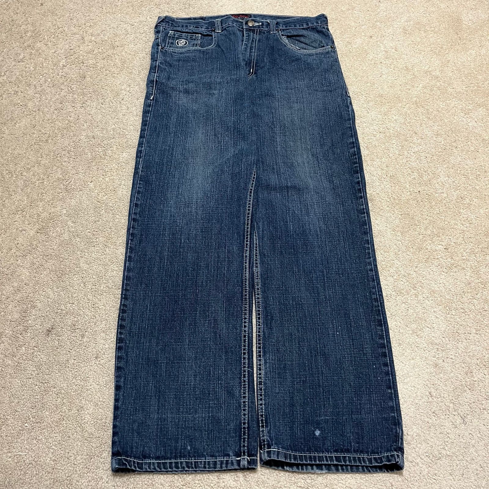 Other Red Ape Y2K Baggy Skater Embroidered Extended Pocket Jean 35 Size US 35 - 2 Thumbnail