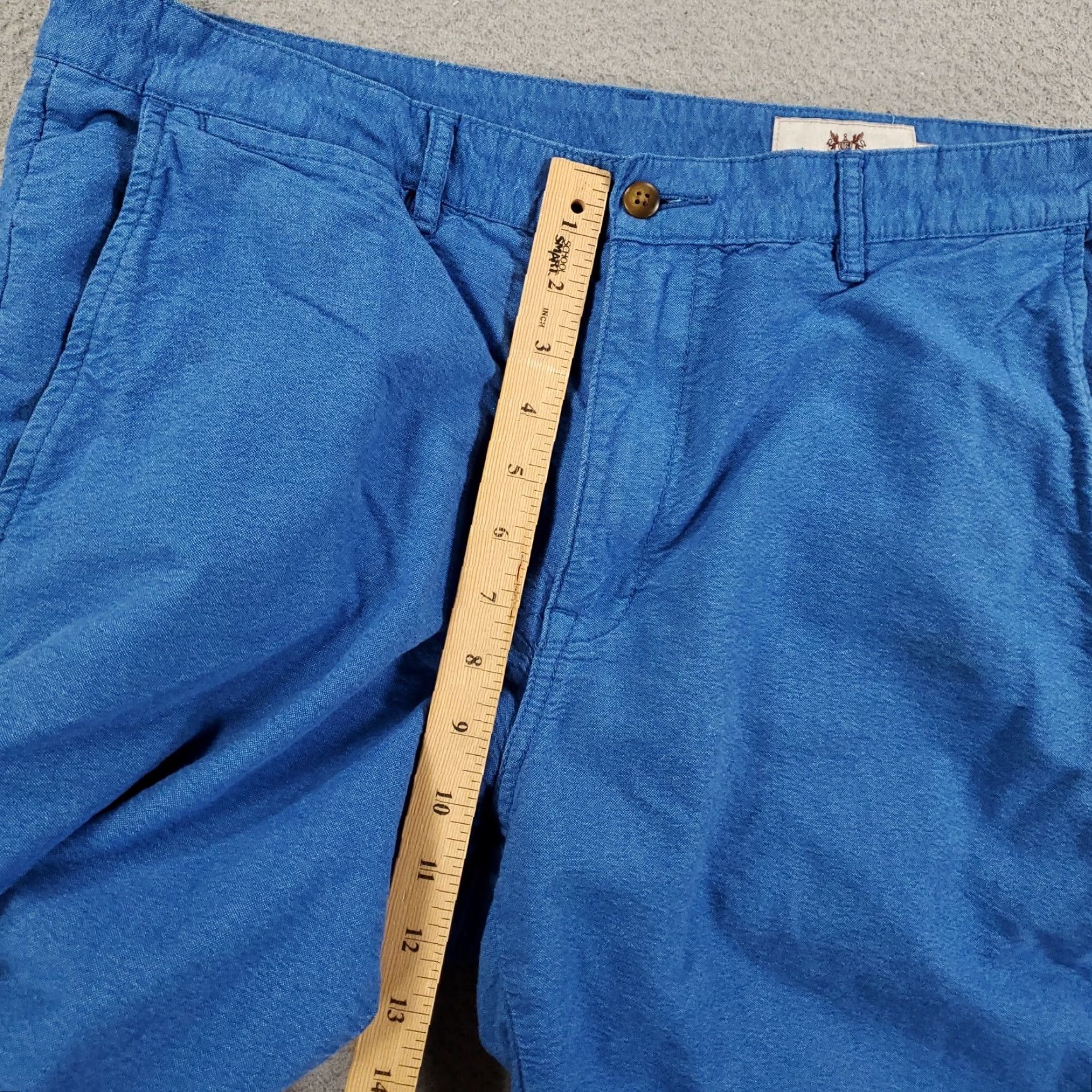 Vintage Hickey Freeman Shorts Mens 36 Blue Cotton Chino 9 Inch Inseam Flat Front Zip Classic Casual Workwear Regular Adult Mens Size US 36 / EU 52 - 3 Thumbnail