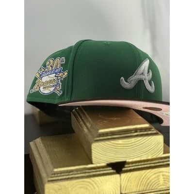 New Era Atlanta Braves 30th Season 59FIFTY Fitted Hat Pink UV Cooper Size ONE SIZE - 4 Thumbnail