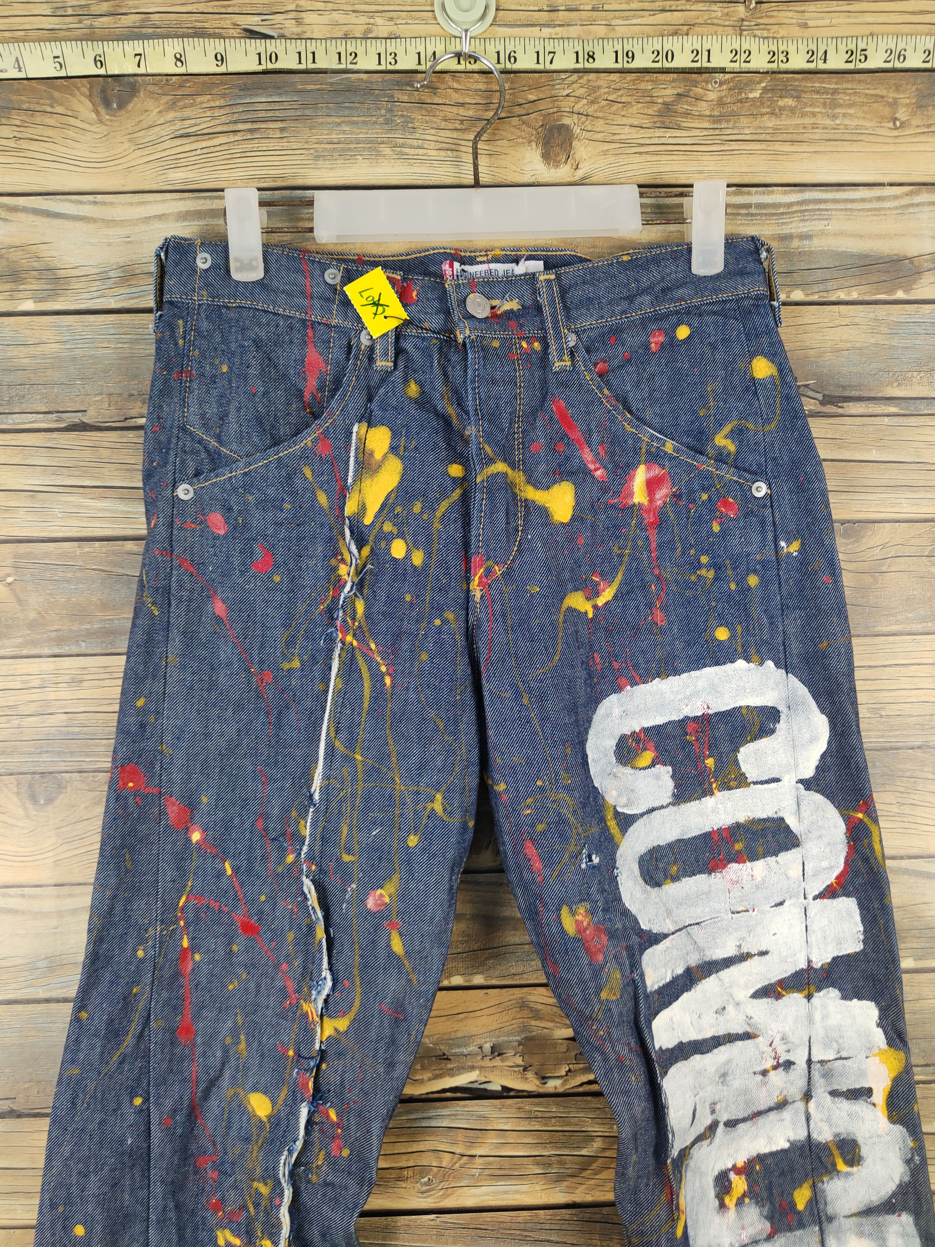 Levi's Levi's Engineered painted Comisen Ripped denim Jeans #W2092 Size US 30 / EU 46 - 2 Thumbnail