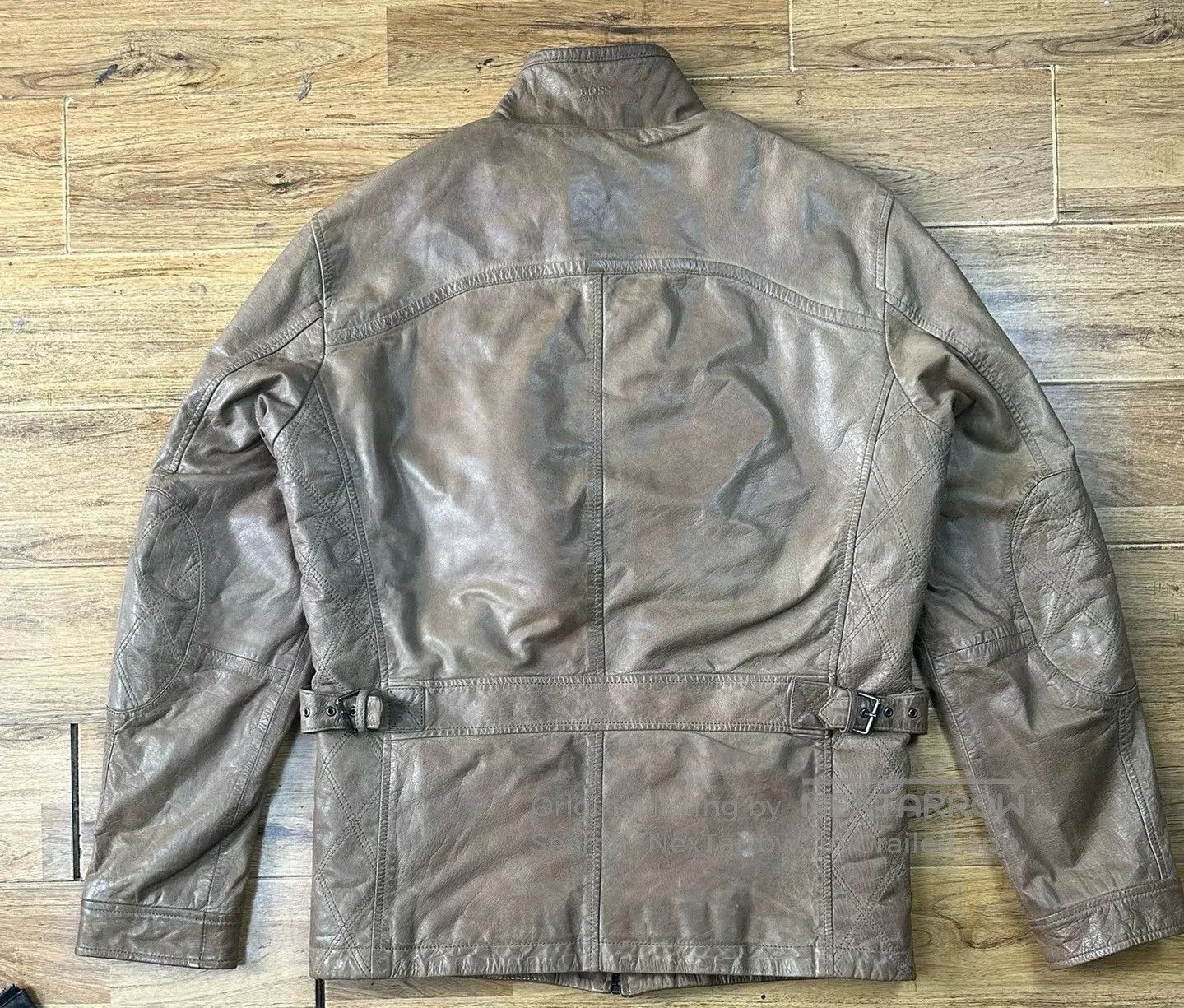 Hugo Boss HUGO BOSS Men's Leather Jacket Coat. Size US M / EU 48-50 / 2 - 2 Thumbnail