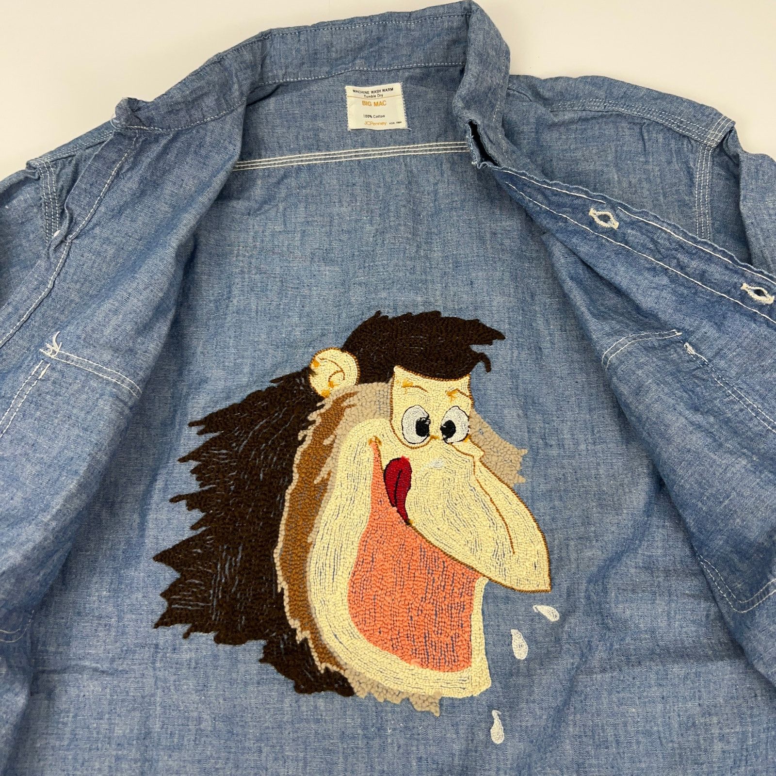 JCPenney Vintage 70s Orangutan Button Front Shirt Denim XL X-Large Size US XL / EU 56 / 4 - 9 Thumbnail