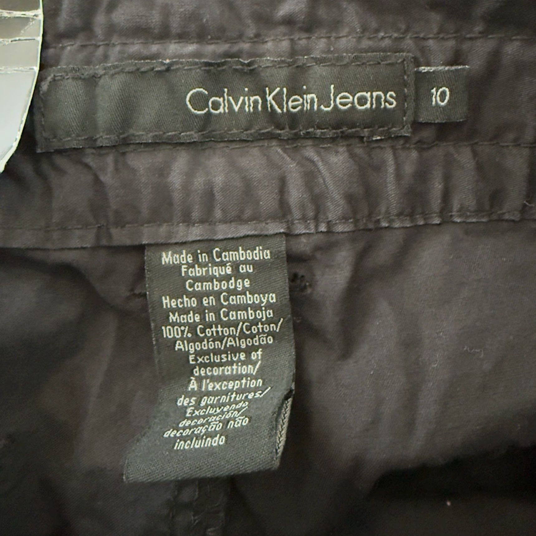 Calvin Klein NWT Calvin Klein Jeans Black Cargo Pants Womens Size 10 Size 32" / US 10 / IT 46 - 4 Thumbnail