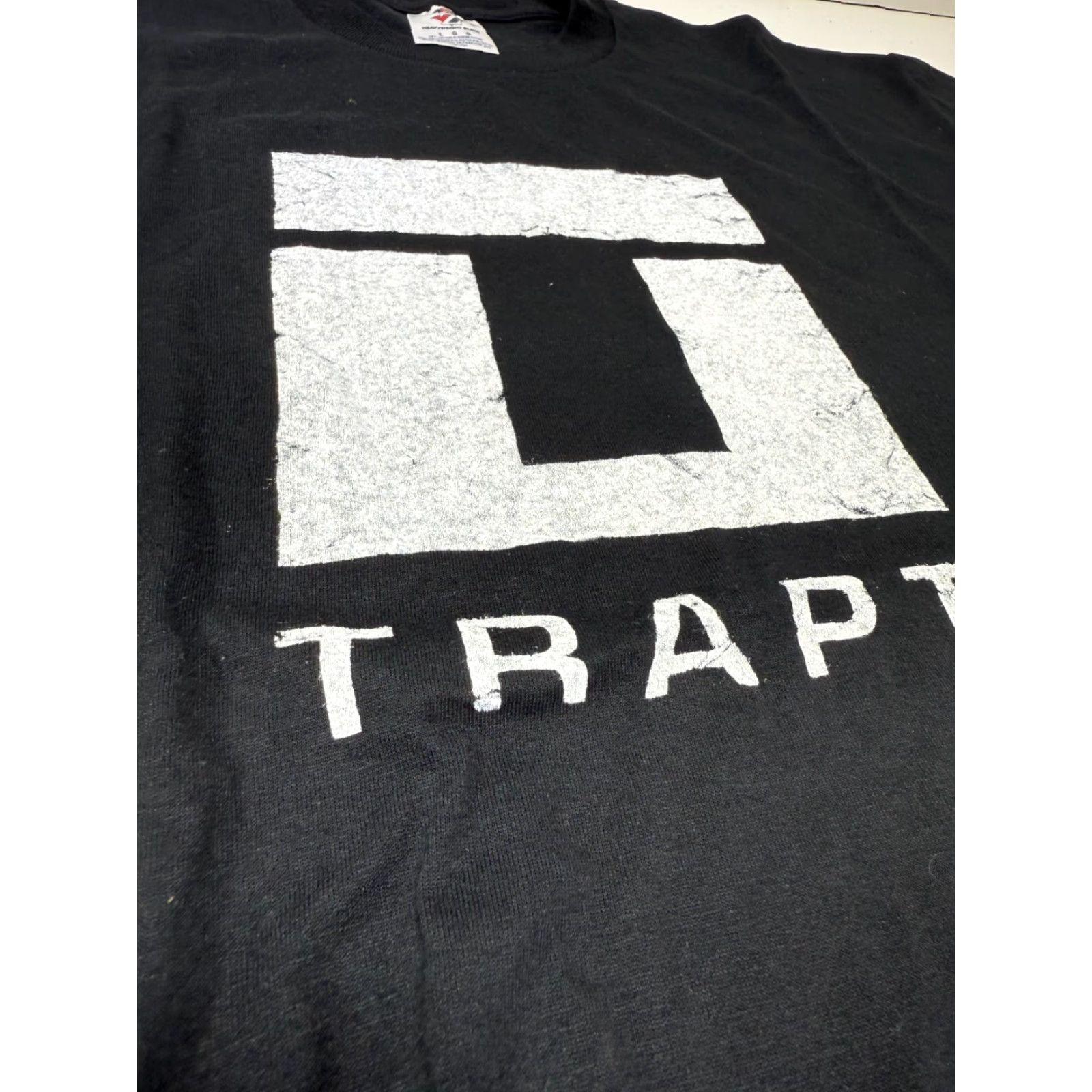 Jerzees VINTAGE TRAPT Shirt Cotton Black Music Rock Band Tee Adult XL Dad Hard Rock Y2K Mens Size US L / EU 52-54 / 3 - 3 Thumbnail