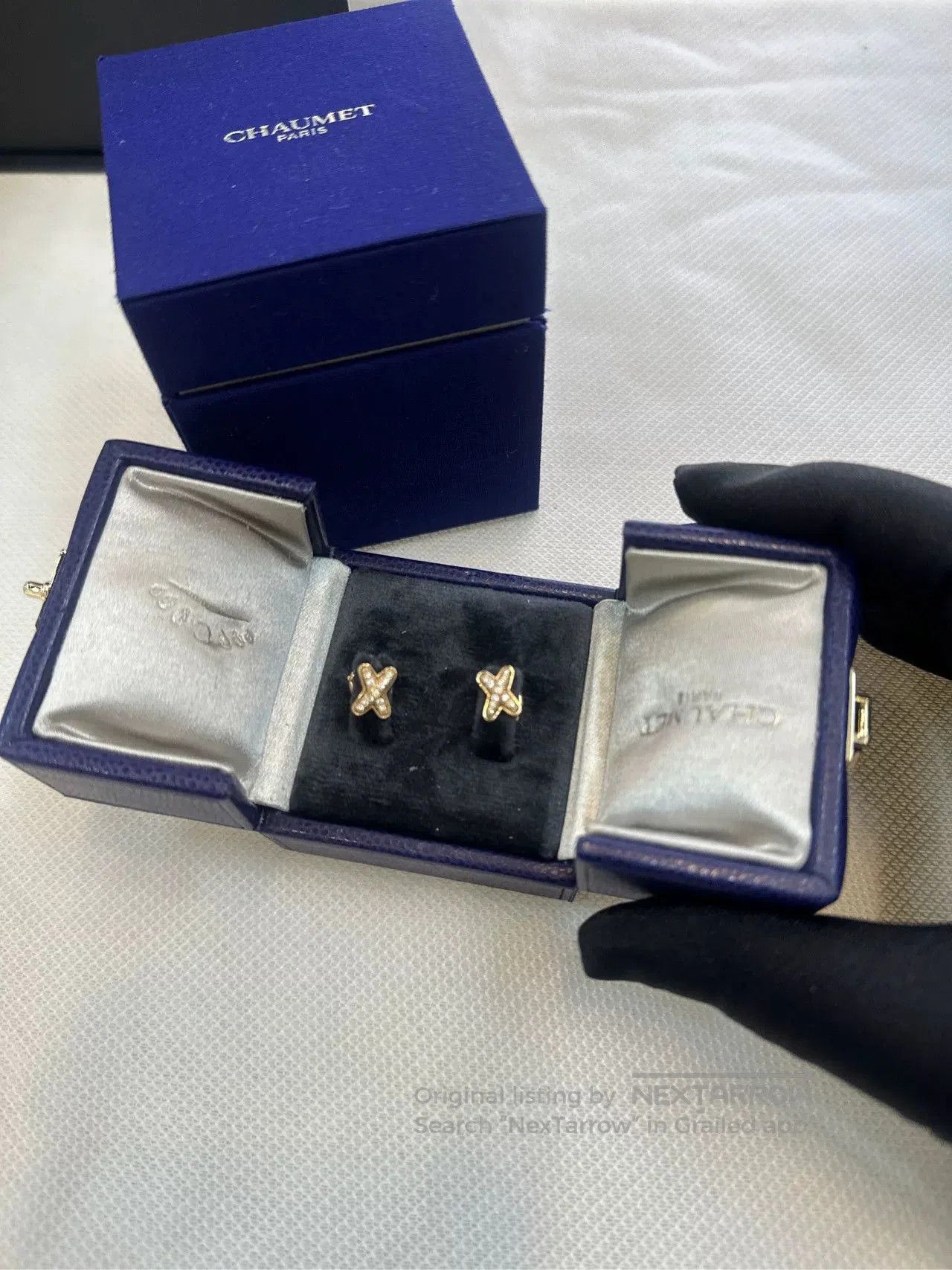 Japanese Brand Chaumet New Rose Gold Diamond Earrings. Size ONE SIZE - 1 Thumbnail