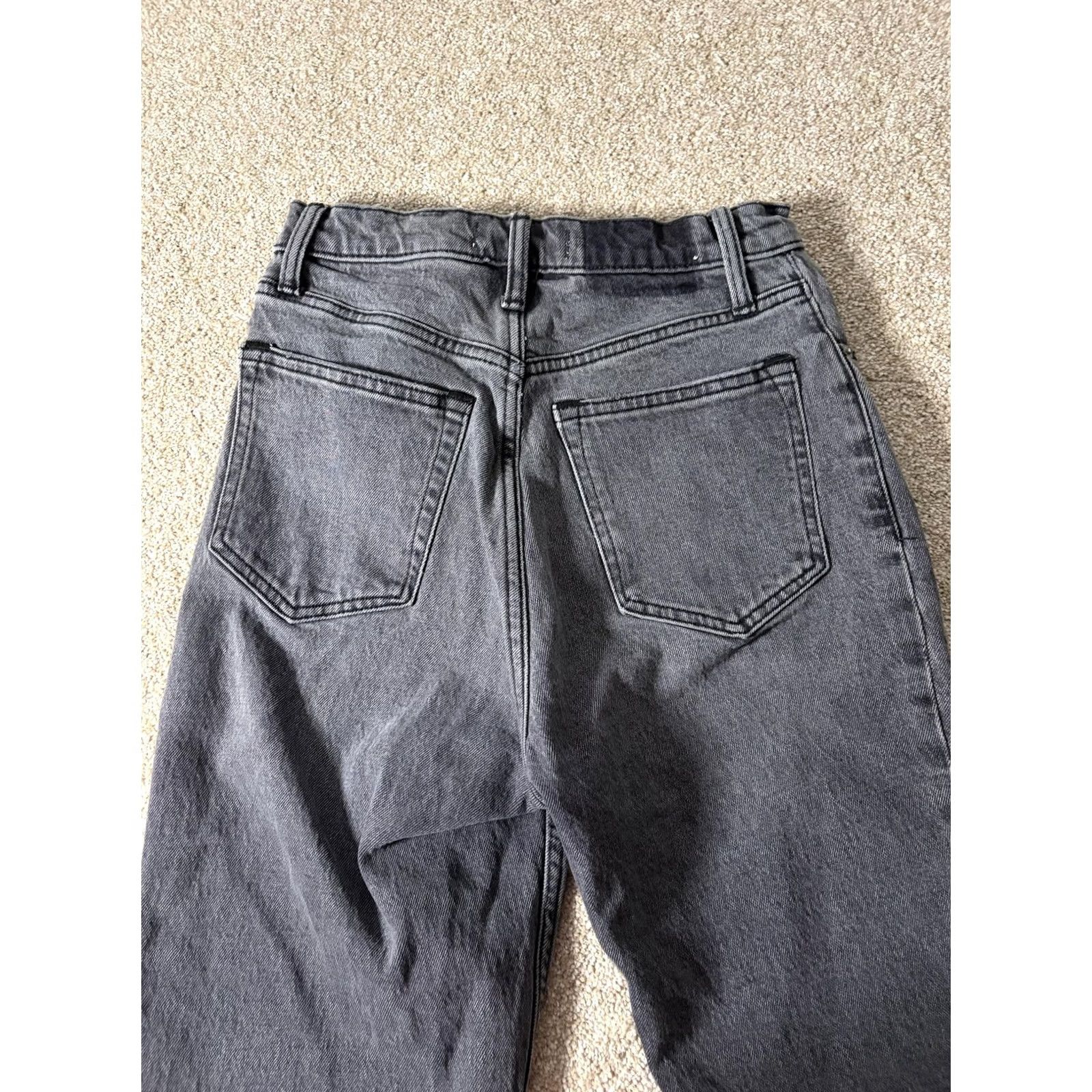 Abercrombie & Fitch Abercrombie & Fitch Jeans Womens 25 Gray 90s Straight Ultra High Rise Slit Hem Size 42" / US 20 - 8 Thumbnail