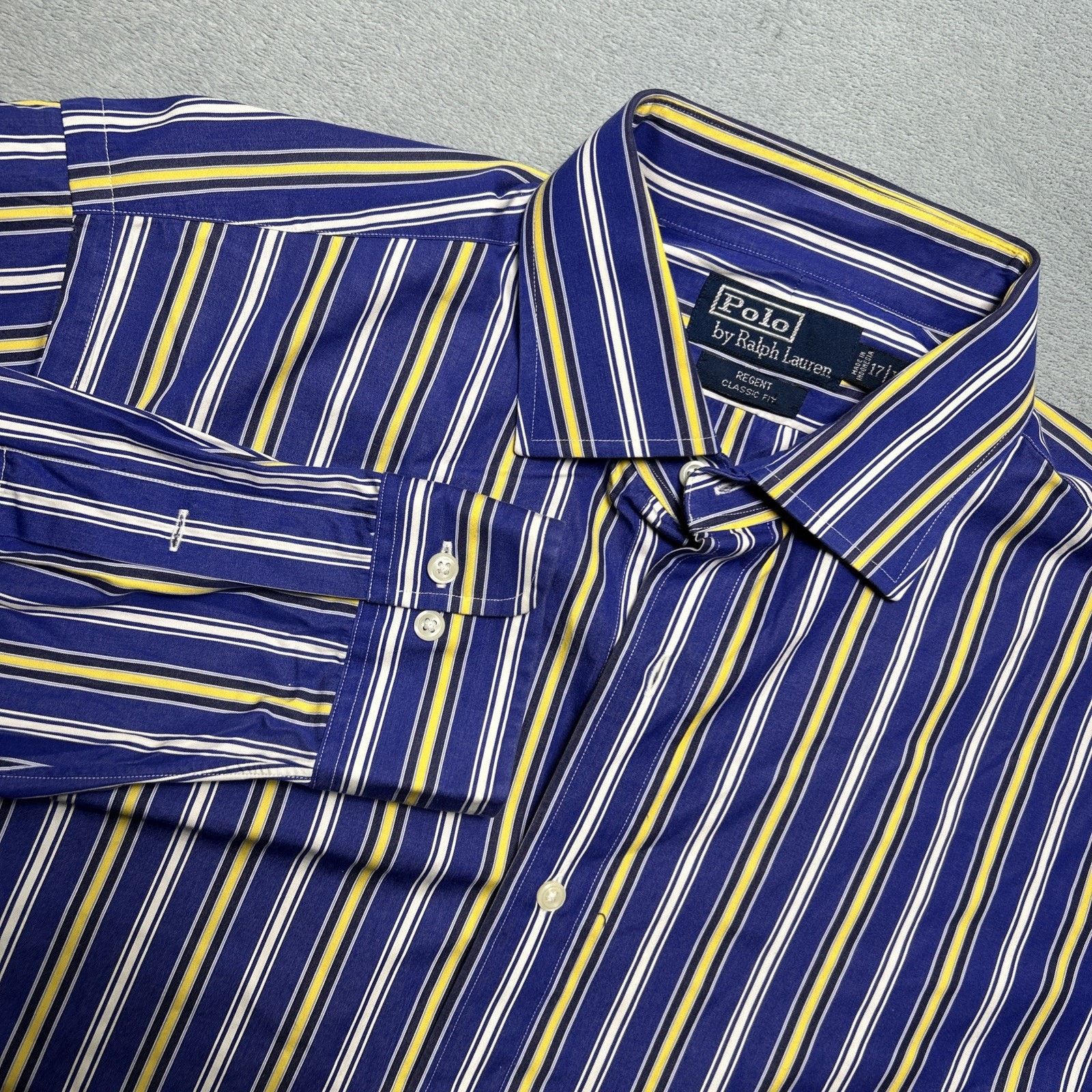 Polo Ralph Lauren Polo Ralph Lauren Brushpopper Button Up Shirt Men XL Striped Size US XL / EU 56 / 4 - 9 Thumbnail