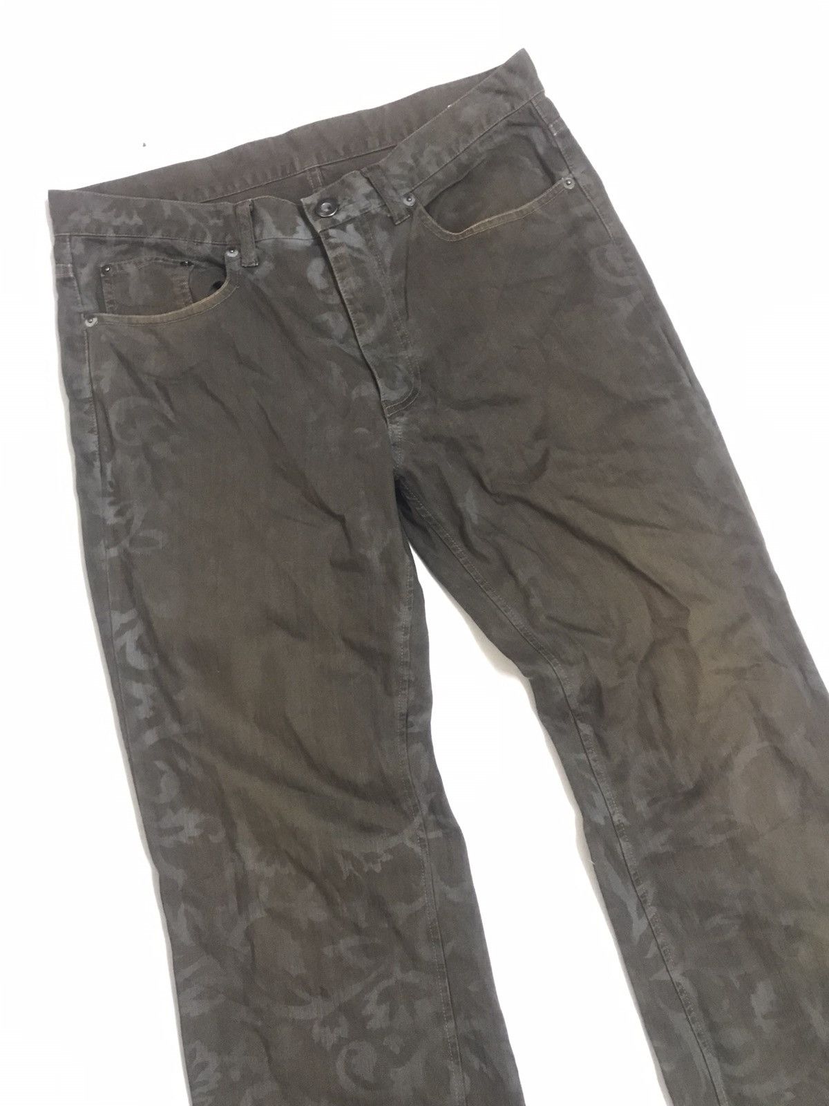Japanese Brand CUSTOM CULTURE FLARE FLORAL JEANS Size US 31 - 2 Thumbnail