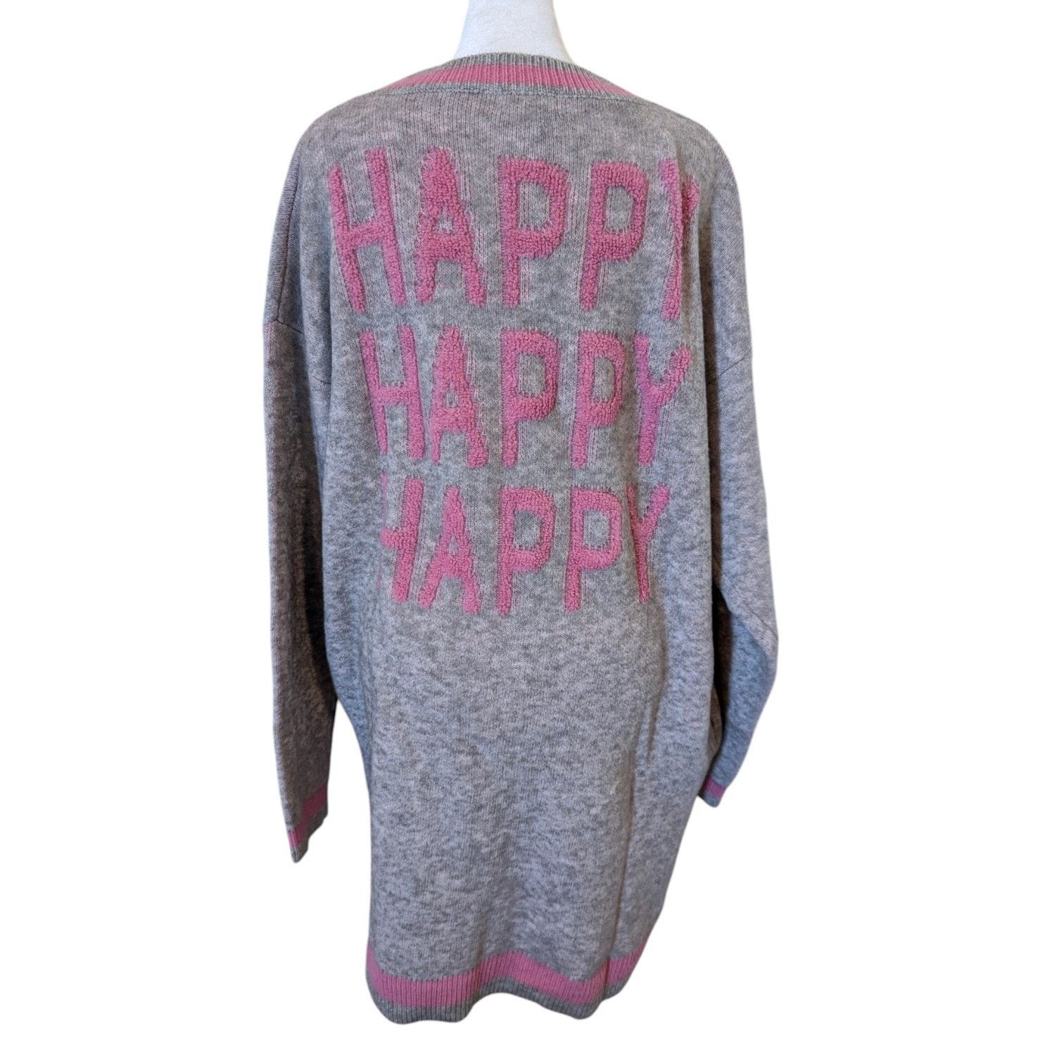Other NWT Happy Happy Happy Anniewear Varsity Oversized Cardigan Size L / US 10 / IT 46 - 3 Thumbnail