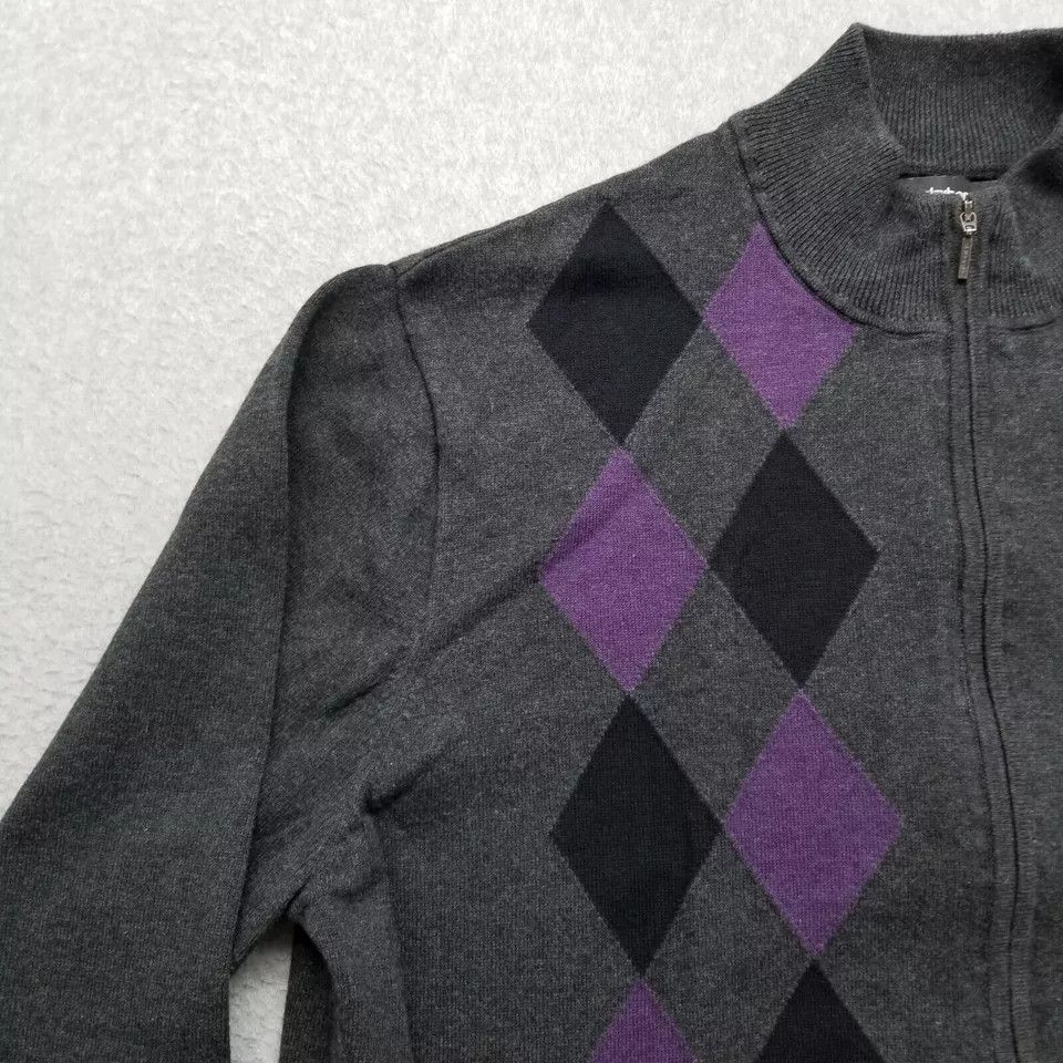 Liz Claiborne Claiborne Sweater Jacket Men Large Full Zip Mock Neck Size US L / EU 52-54 / 3 - 3 Thumbnail