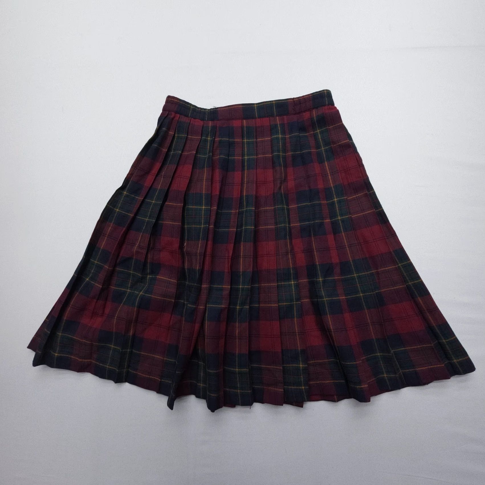 Vintage Vtg Liz Baker Pleated A Line Skirt Size 6P Plaid Academia Costume Preppy USA Size 28" / US 6 / IT 42 - 2 Thumbnail