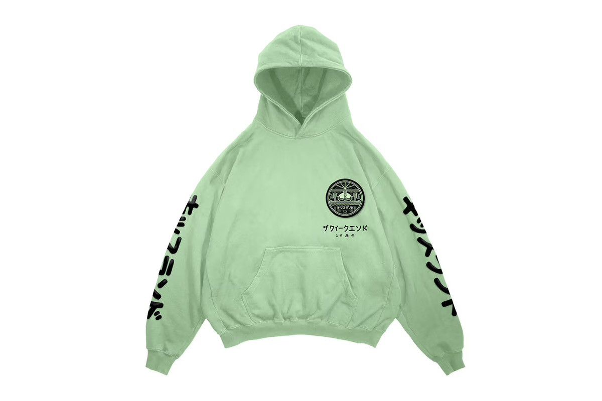 image of Band Tees x The Weeknd Kissland 10Th Anniversary Hoodie in Green, Men's (Size 2XL)