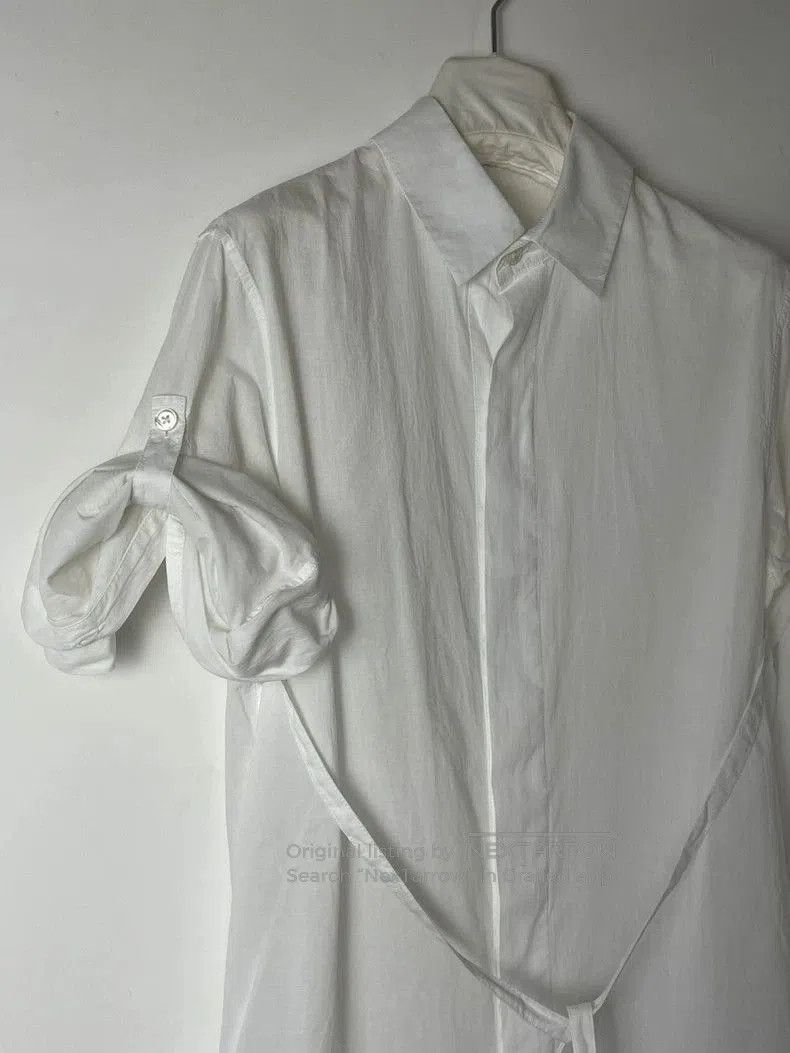 Ann Demeulemeester White Shirt with Unique Sleeve Design. Size US S / EU 44-46 / 1 - 8 Thumbnail
