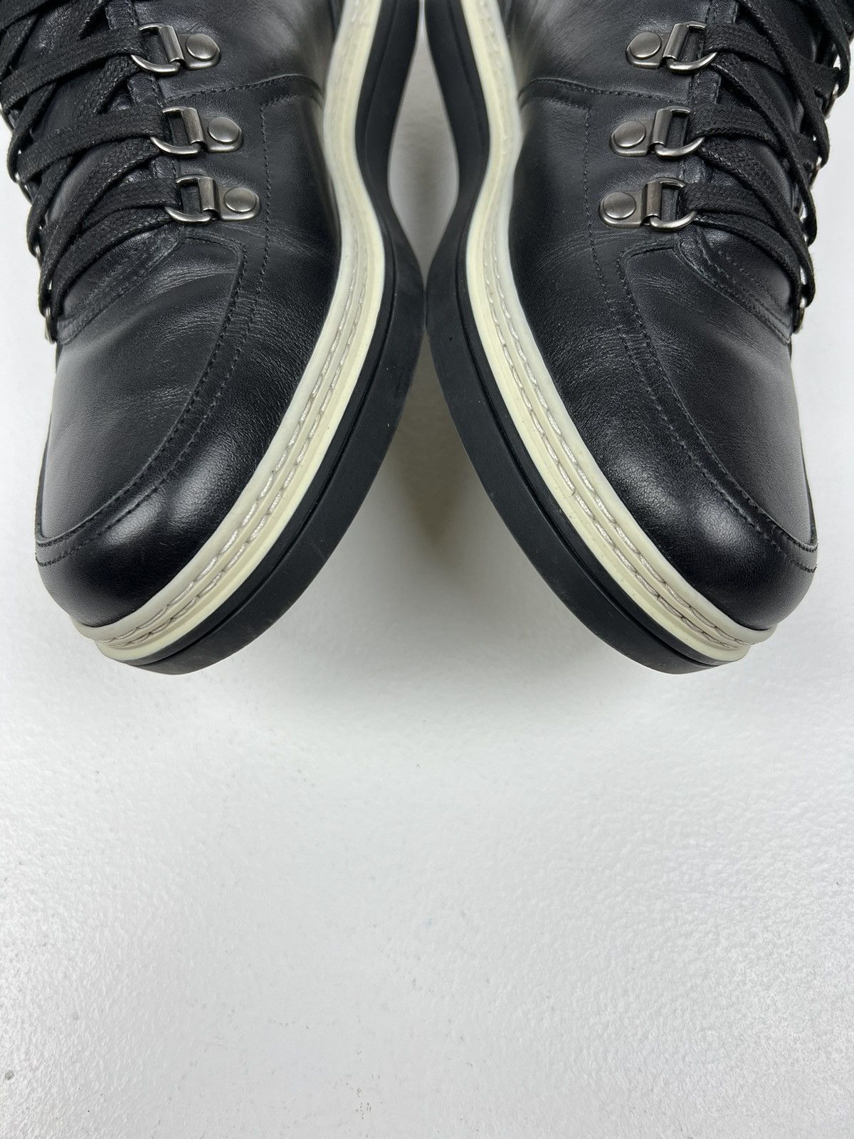 Gucci GUCCI Boots Leather Shoes GG Interlocking Logo Black Men’s Size US 6.5 / EU 39-40 - 7 Thumbnail