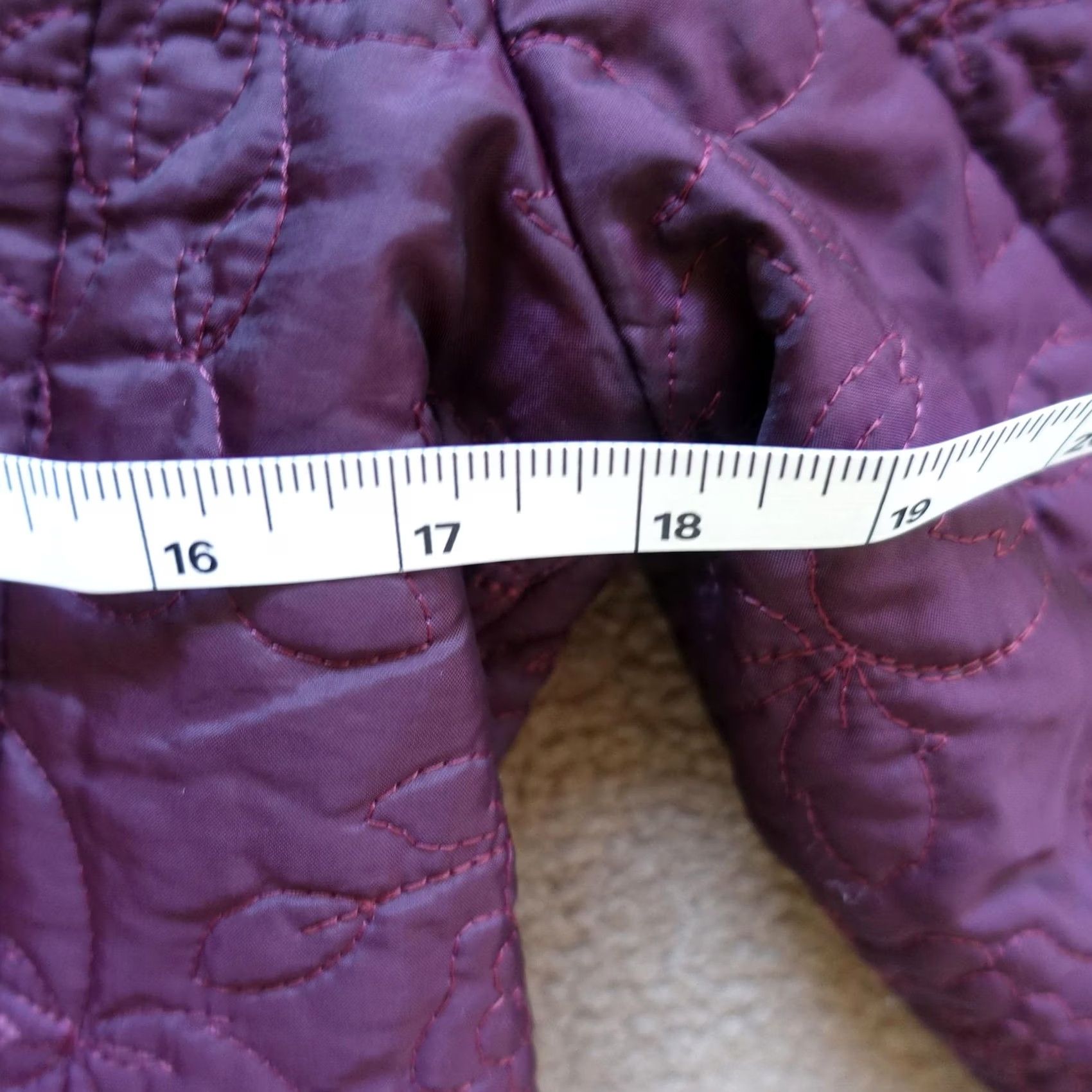 Zara Zara Coat Womens M Purple Quilted Longline Puffer Zip Insulated Nylon Lined Floral Winter Size M / US 6-8 / IT 42-44 - 7 Thumbnail