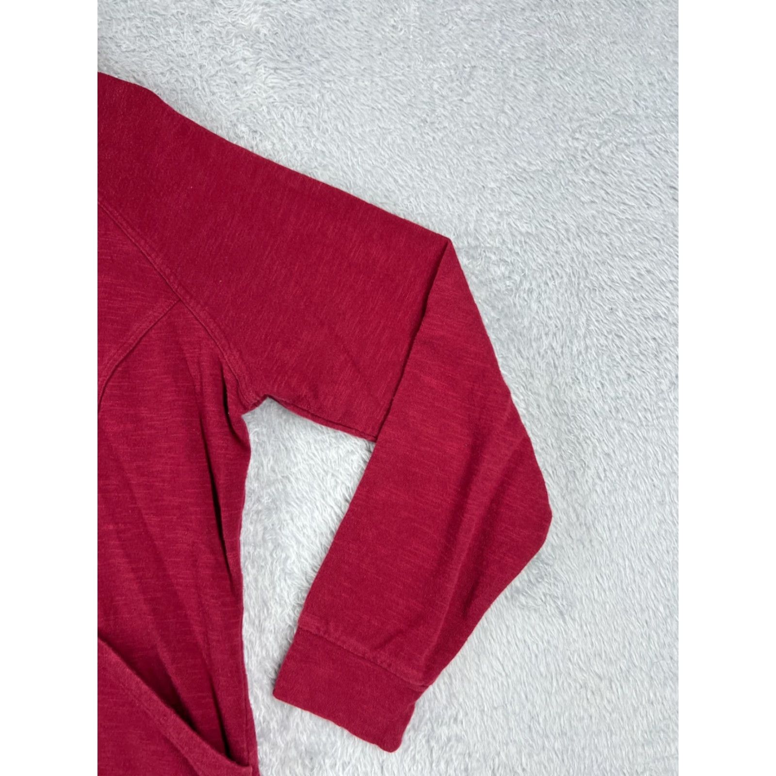 The North Face The North Face Hoodie Womens L Red Pullover Lightweight Crew Neck 1/2 Zip Logo Activewear - Regular Fit Size L / US 10 / IT 46 - 2 Thumbnail