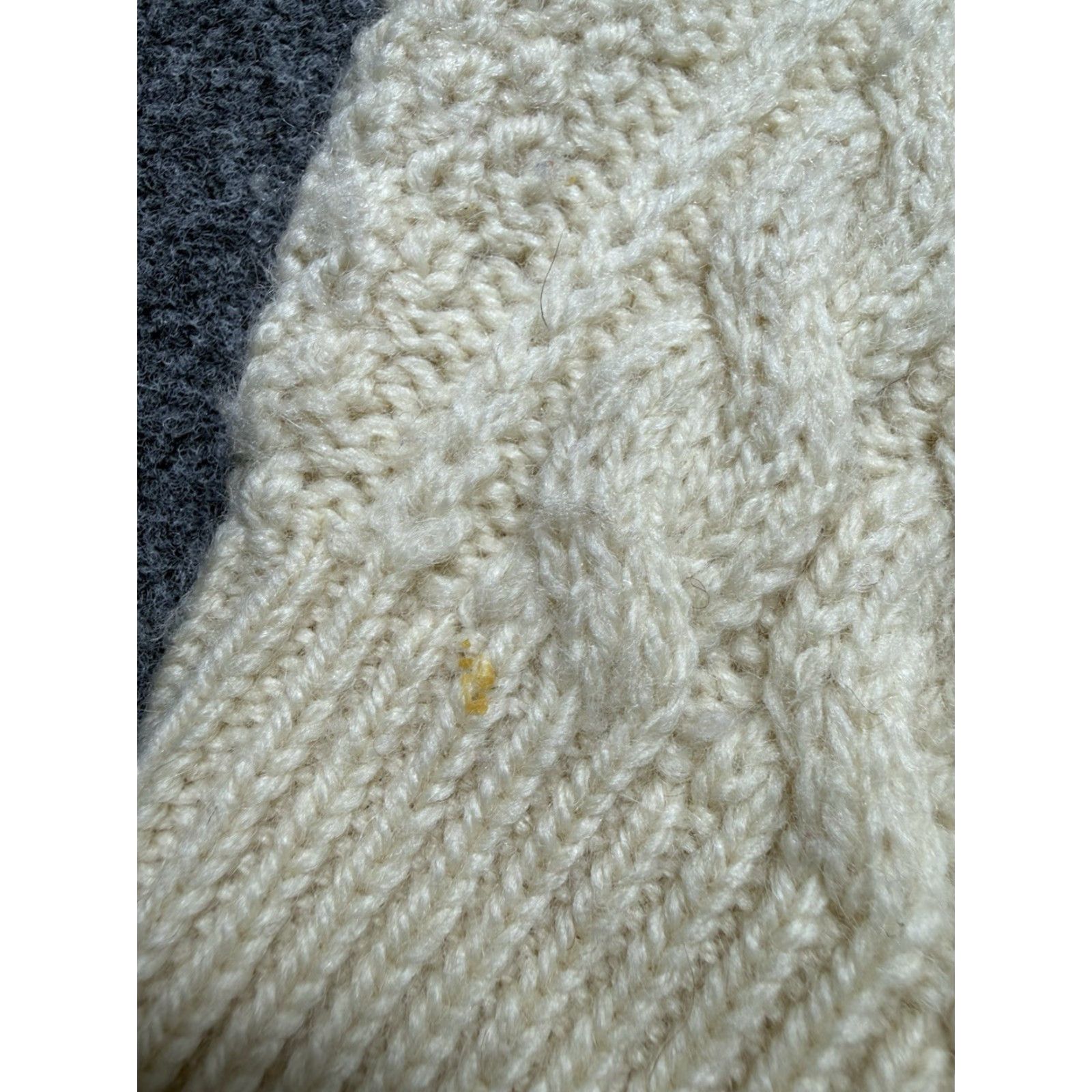 Vintage Blarney Woollen Mills Sweater Mens Medium Beige Aran Cable Knit Wool Pullover Size US M / EU 48-50 / 2 - 5 Thumbnail