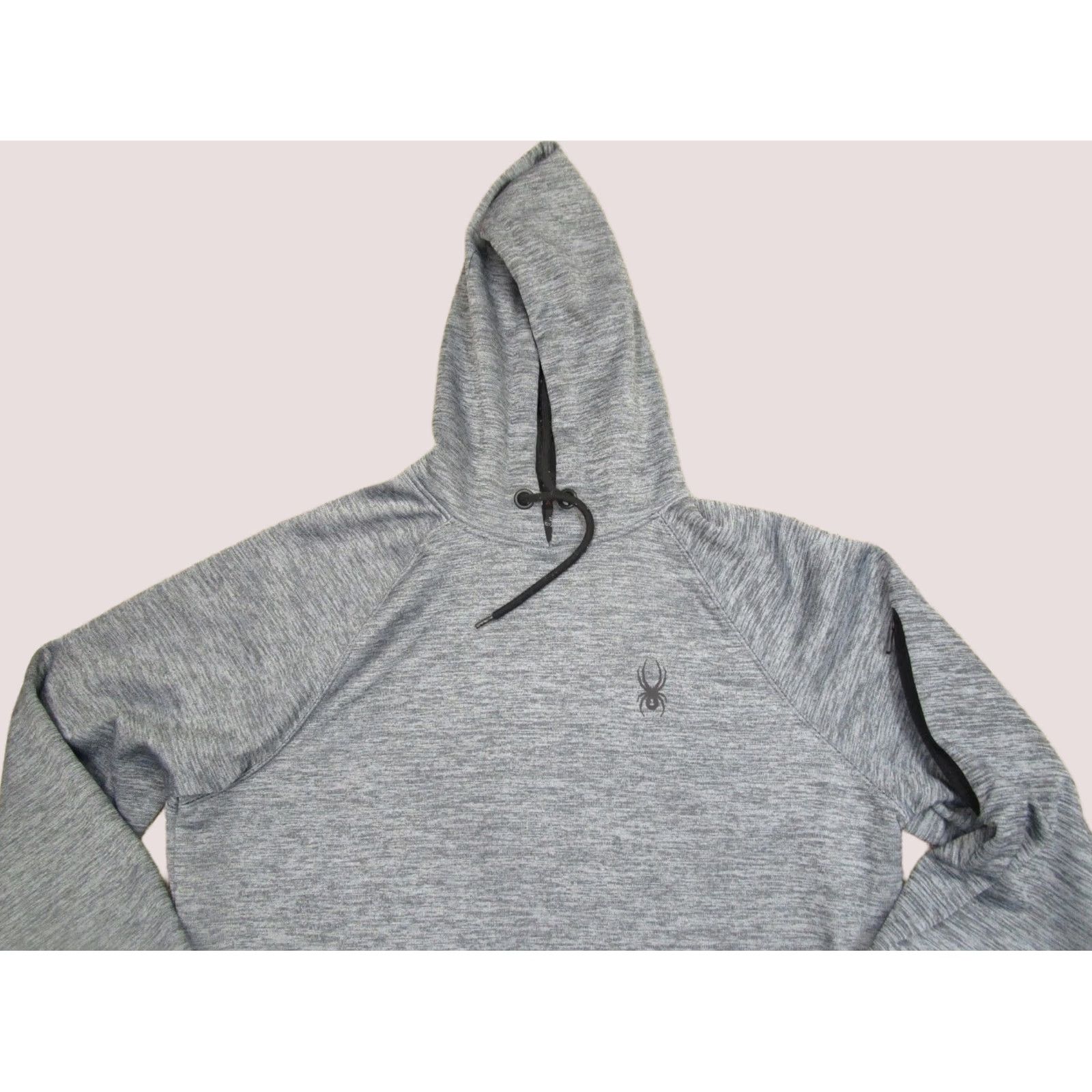 Spyder Spyder Hoodie Mens Small Heather Gray Kangaroo Pocket Sweatshirt Pullover Active Size US S / EU 44-46 / 1 - 1 Thumbnail