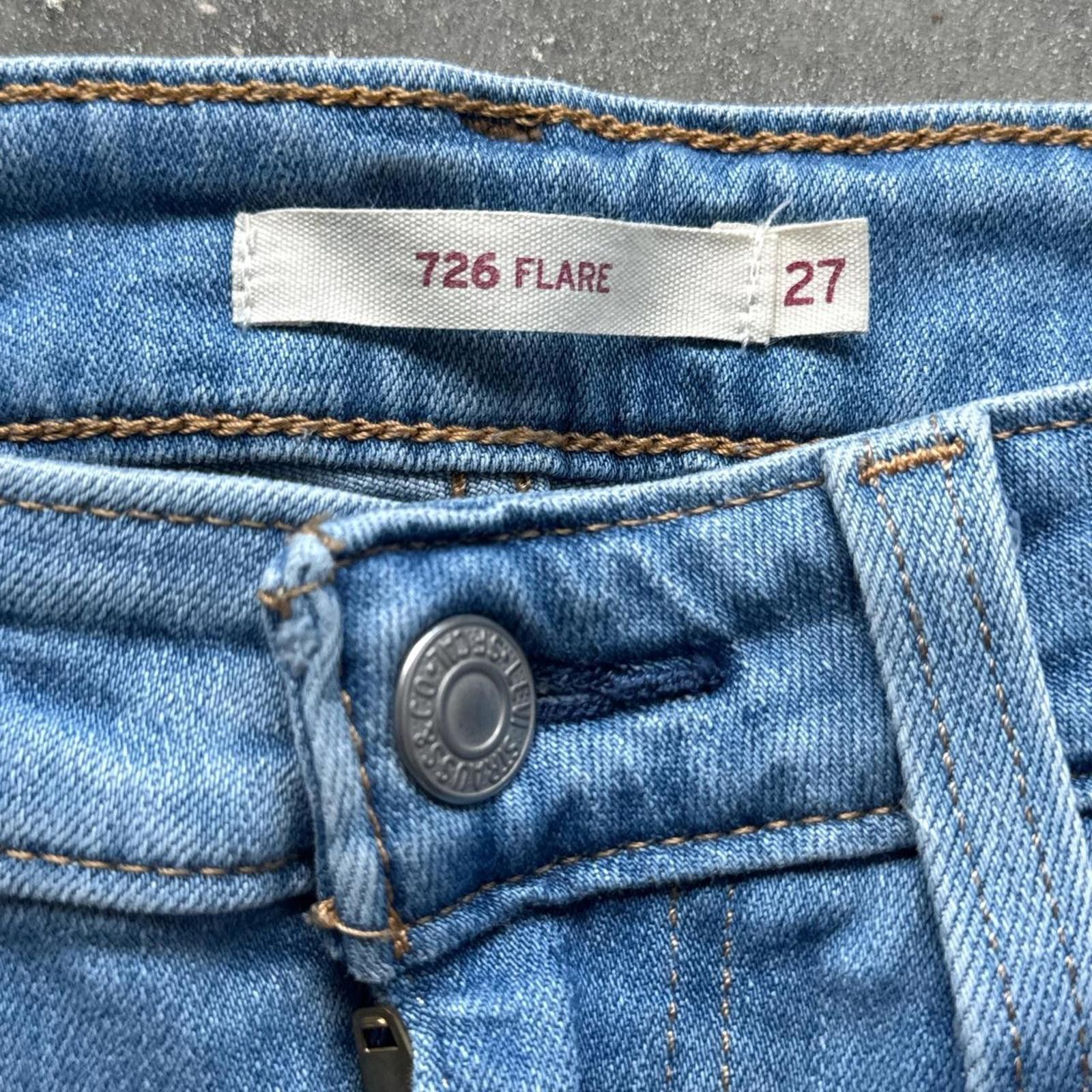 Levi's Distressed Levis Flare Blue Jeans With Ripped Details Size 27" / US 4 / IT 40 - 5 Thumbnail