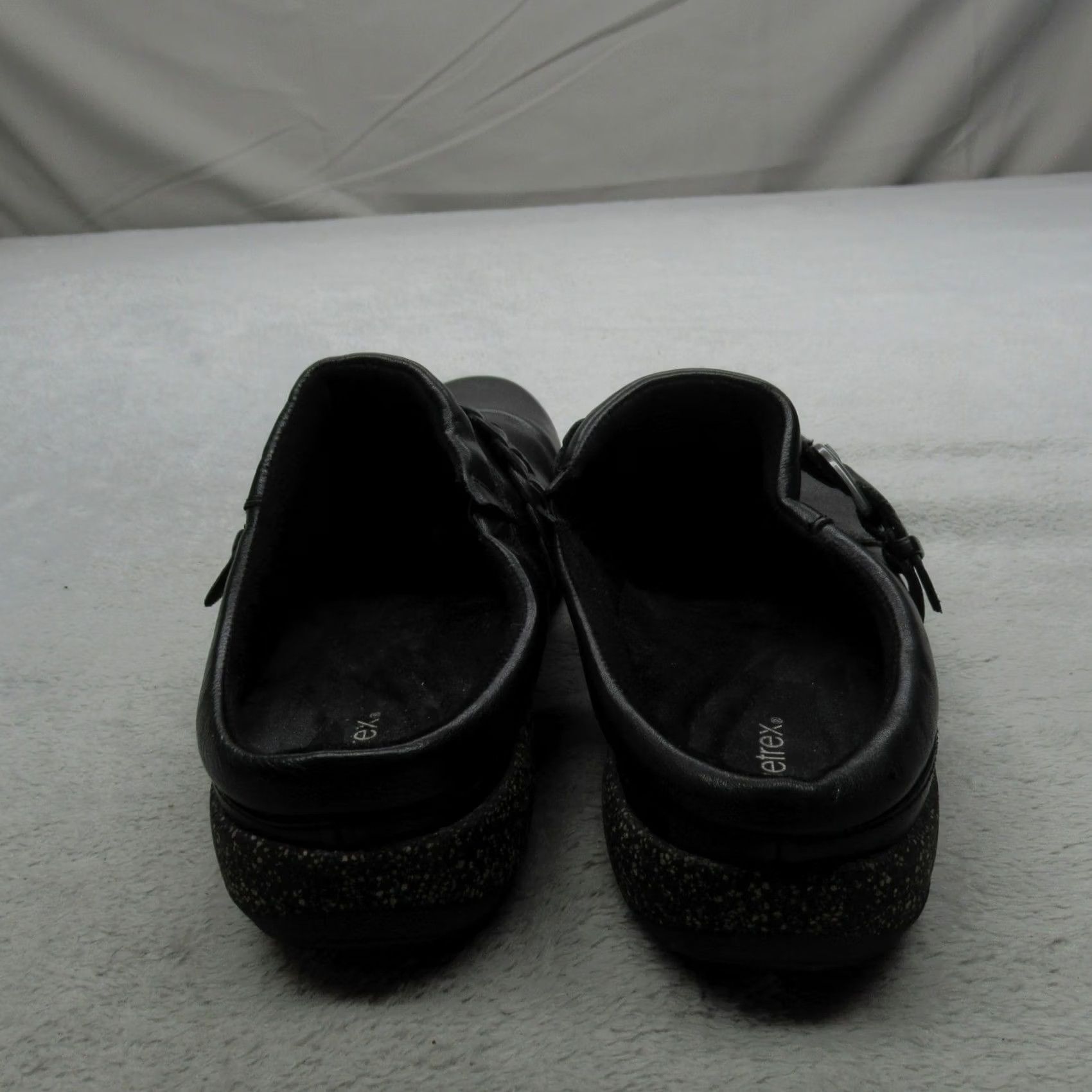 Aetrex Aetrex Womens Clogs Black Leather Braided Buckle Slip On Libby Casual Walking Modern Shoes Women Size 11 US 42 EU 8.5 UK Size US 9 / IT 39 - 5 Thumbnail